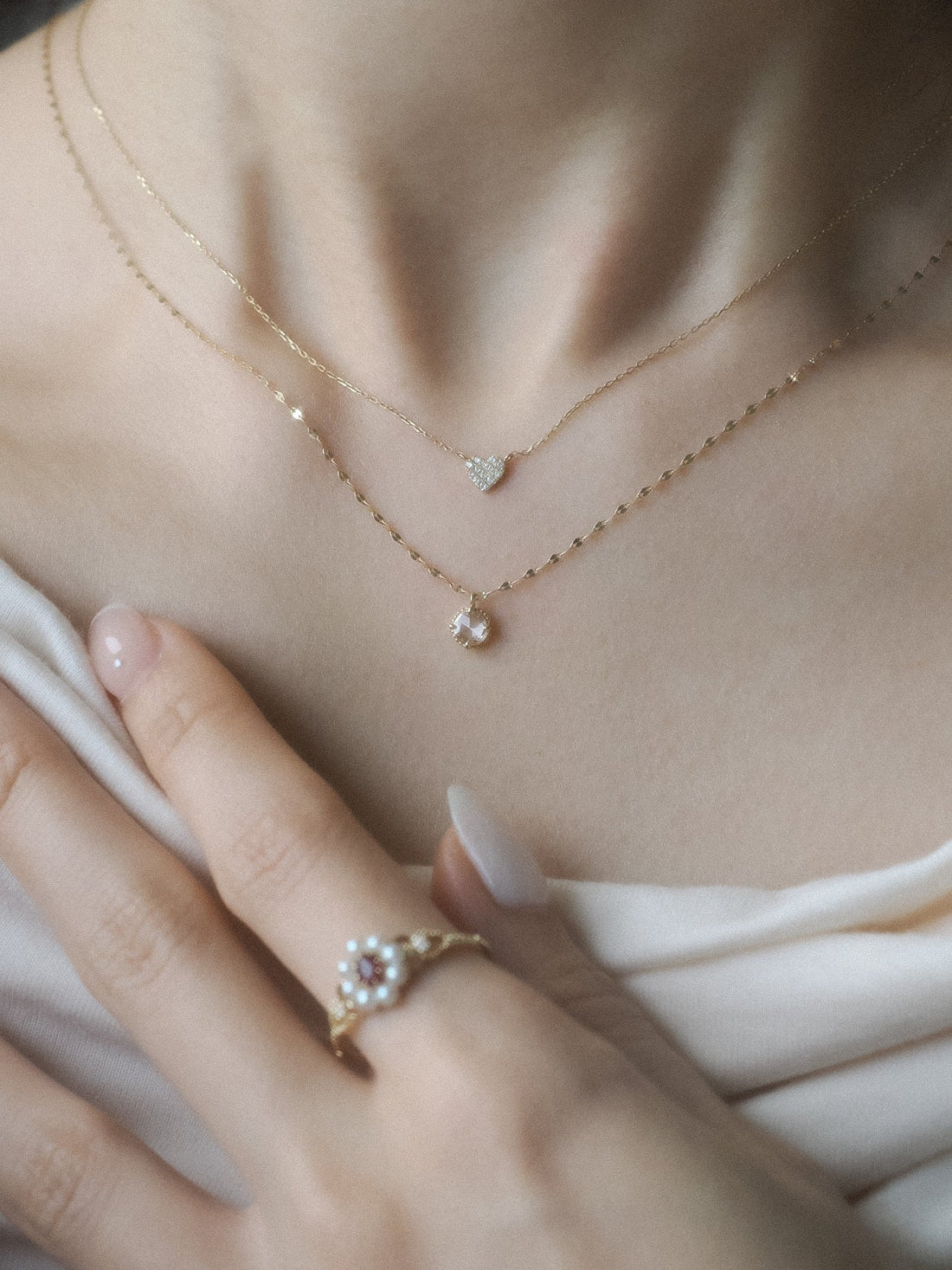 Love Story 14K Yellow Gold Diamond Pavé Heart Necklace