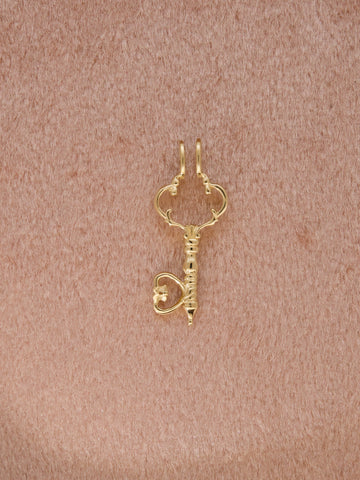 14K Gold Key Pendant