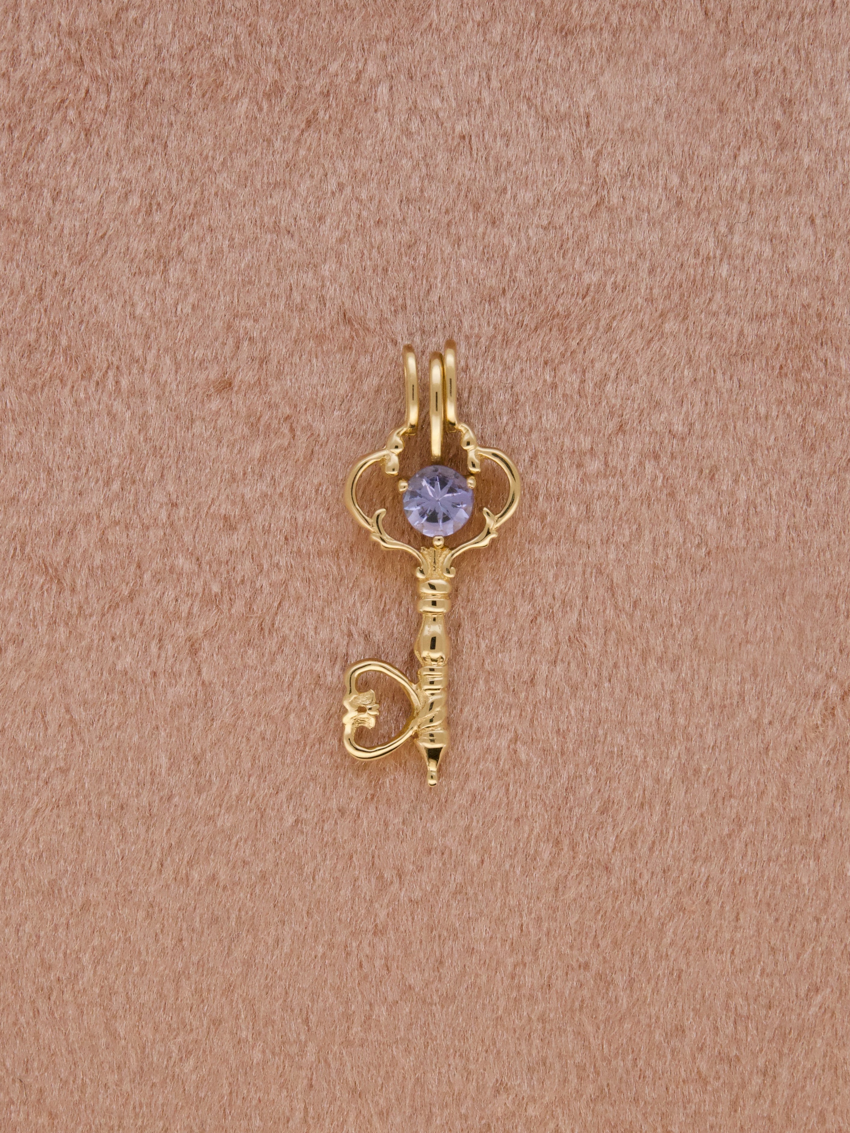 14K Gold Key Pendant