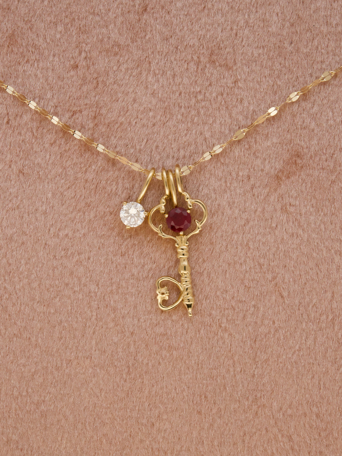 14K Gold Key Pendant