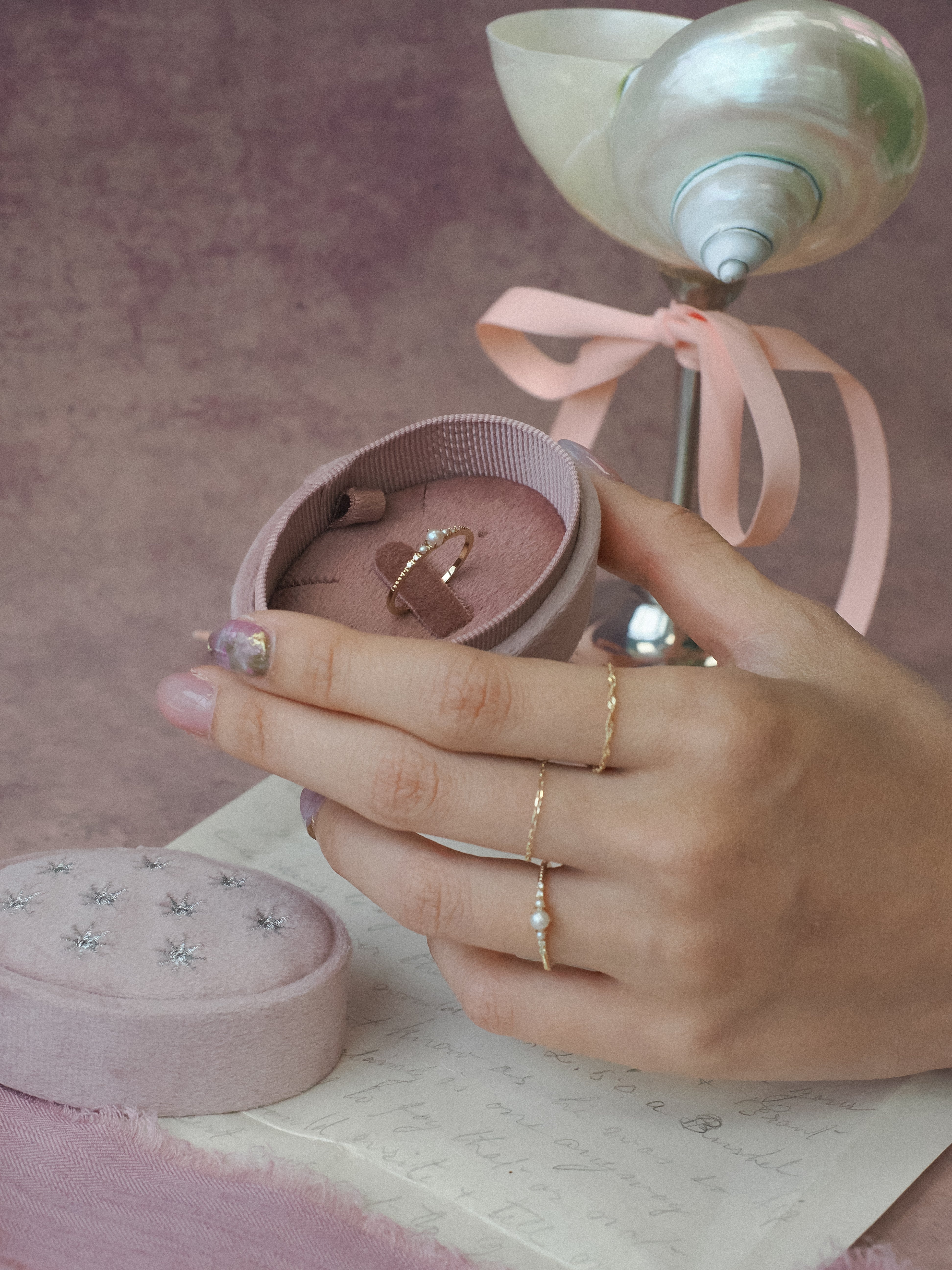 Ballerina Pearl & Diamond 14K Yellow Gold Ring