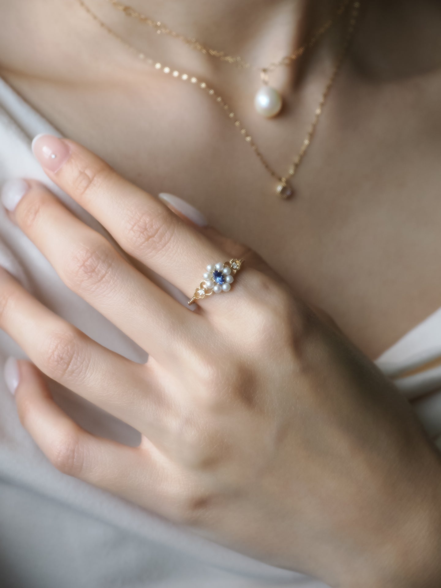 Georgia 14K Gold Tanzanite Cluster Ring