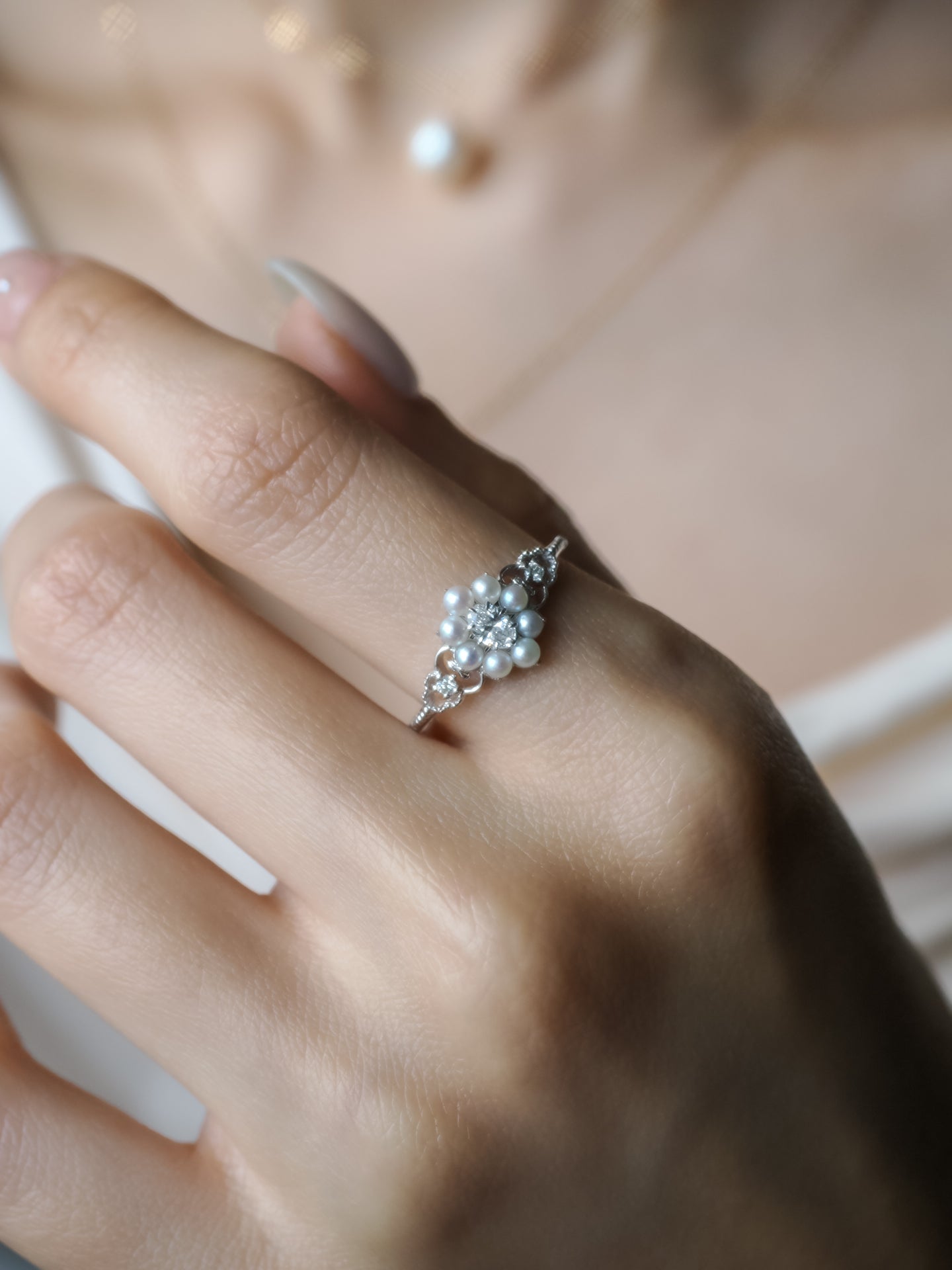 Georgia 14K Gold Diamond Cluster Ring