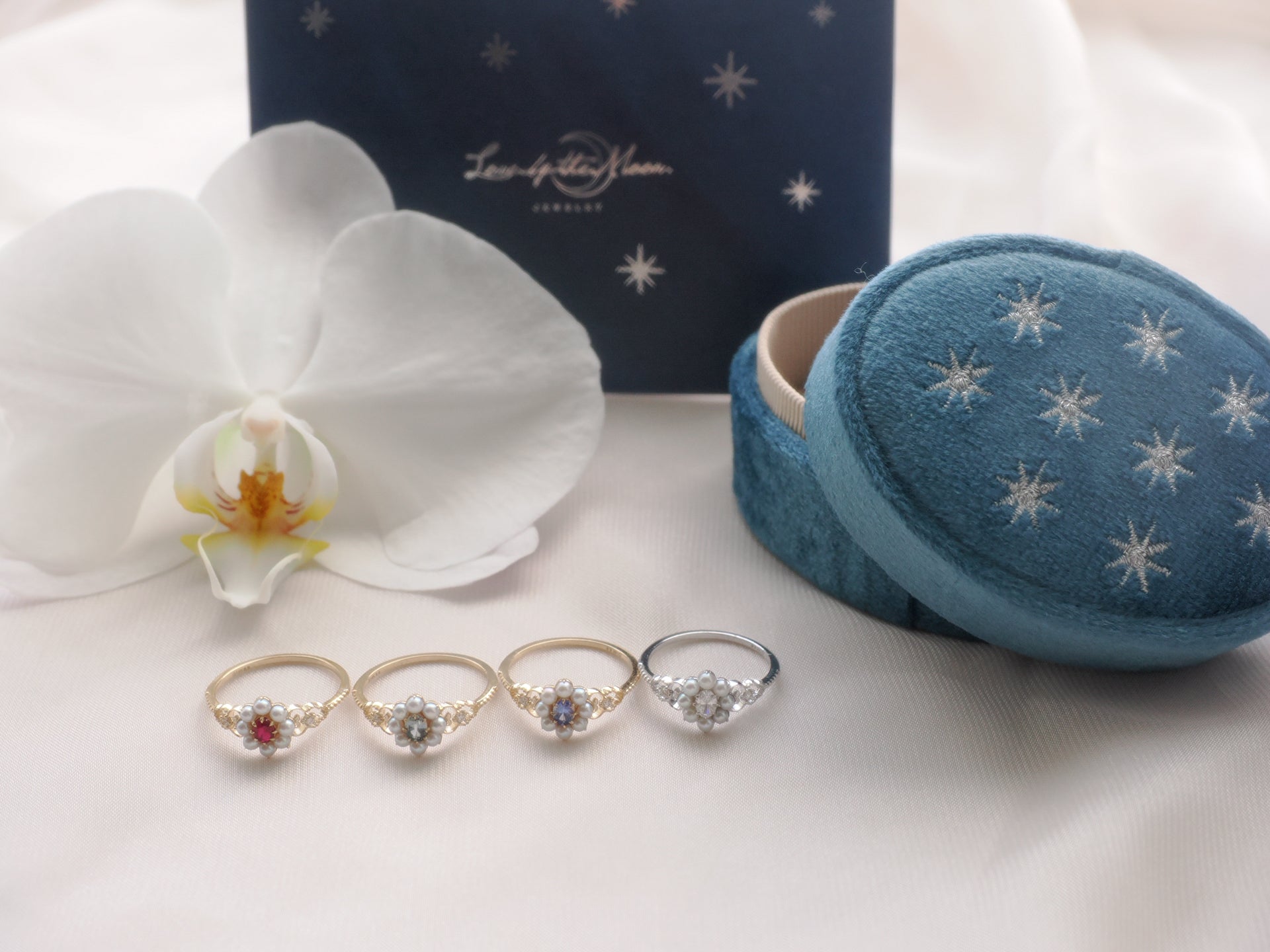 Georgia 14K Gold Ruby Cluster Ring