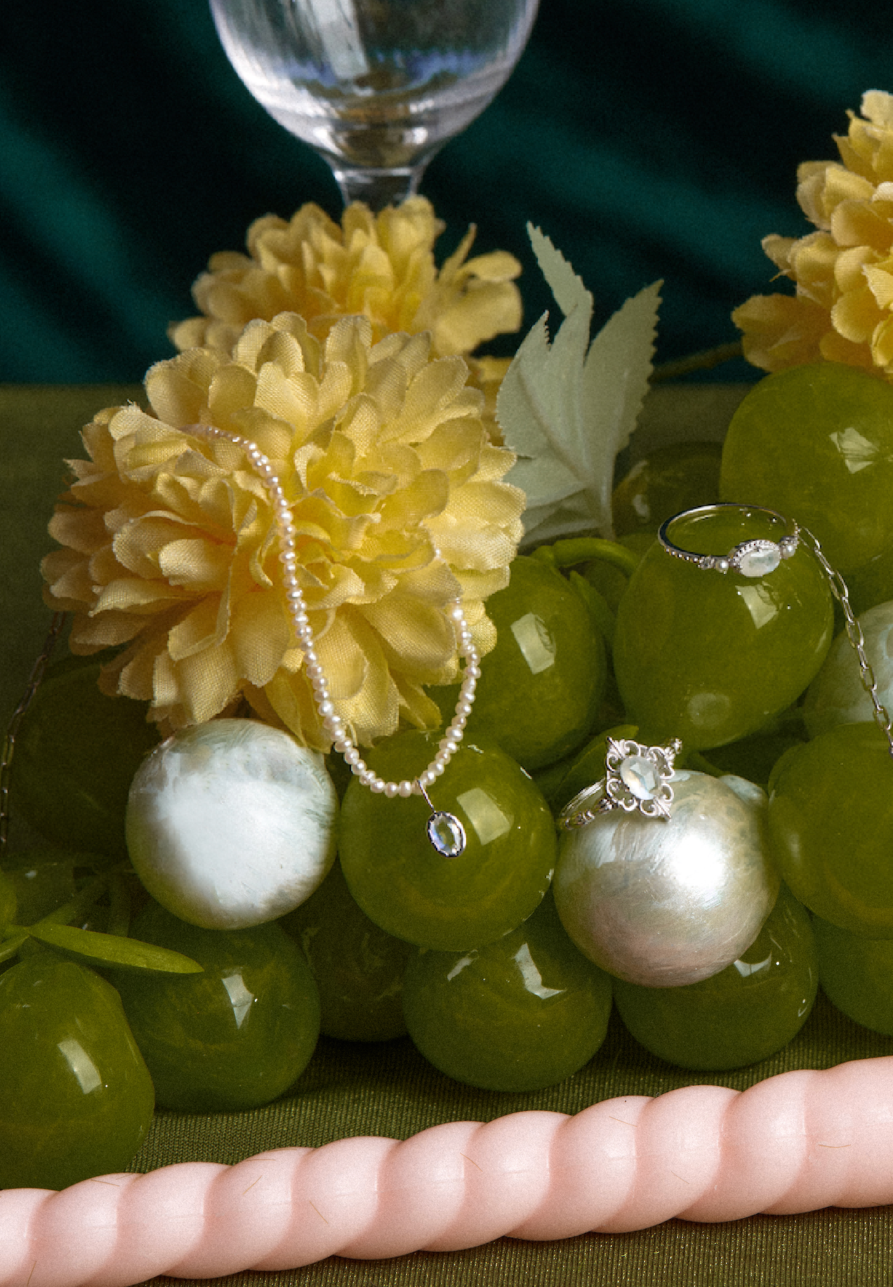 Freshwater Pearl Silver Link Necklace