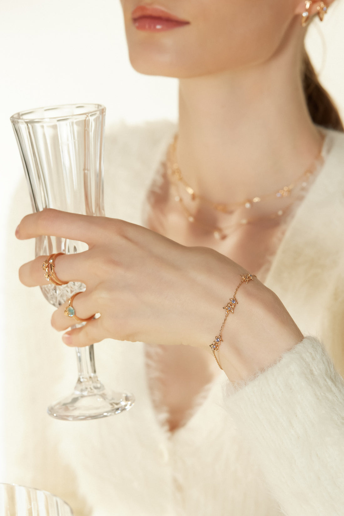 Gold Bracelet - Poinsettia