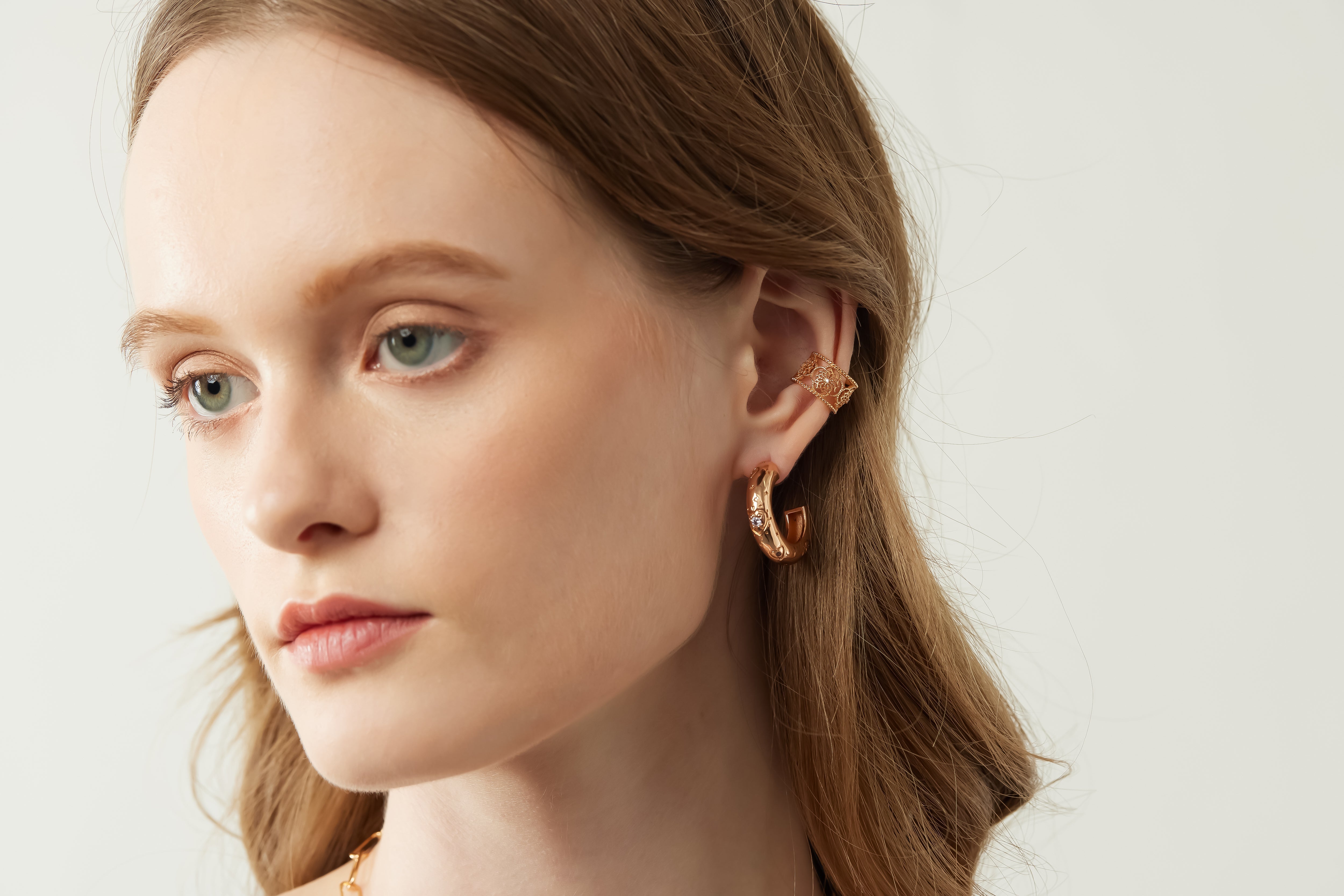 Chunky Hoop Gold Earrings - Carol