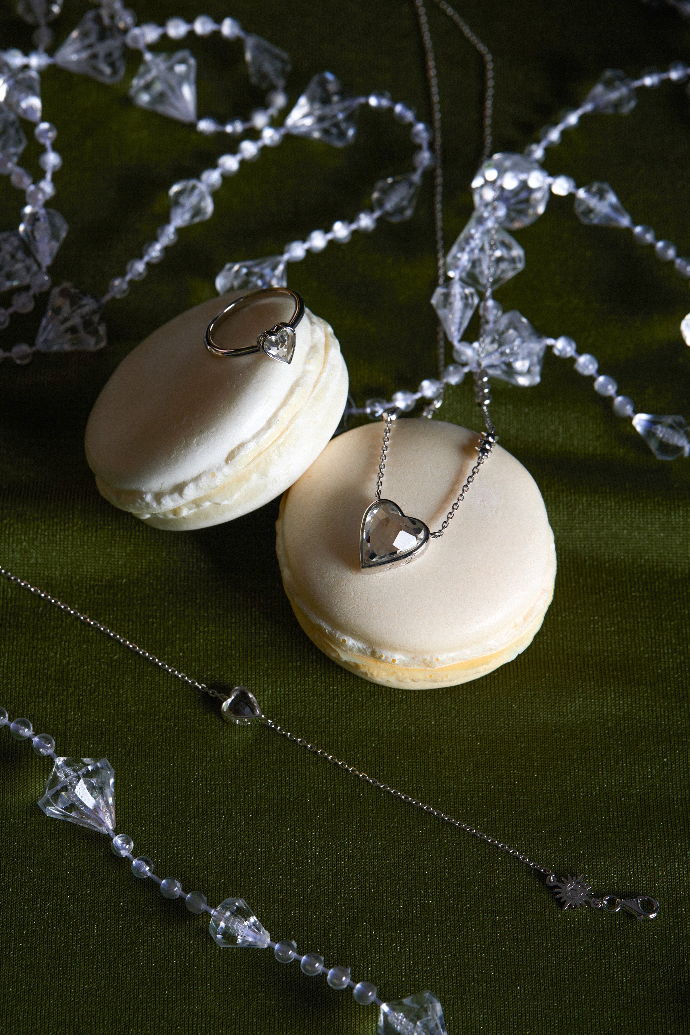 White Topaz Silver Heart Shaped Earrings - Queen Of Hearts