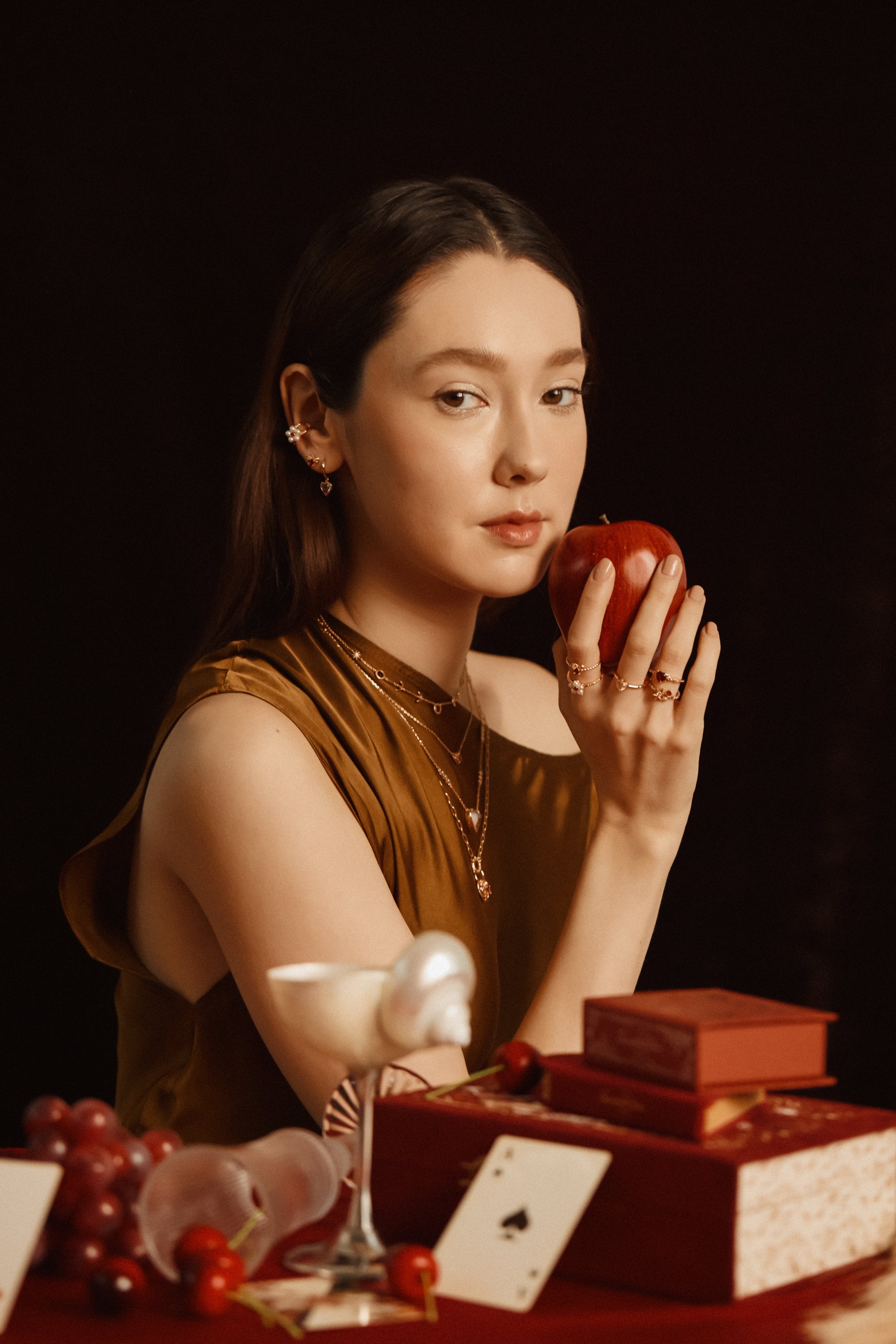 Freshwater Pearl Gold Flower Ear Cuff - Tea Party