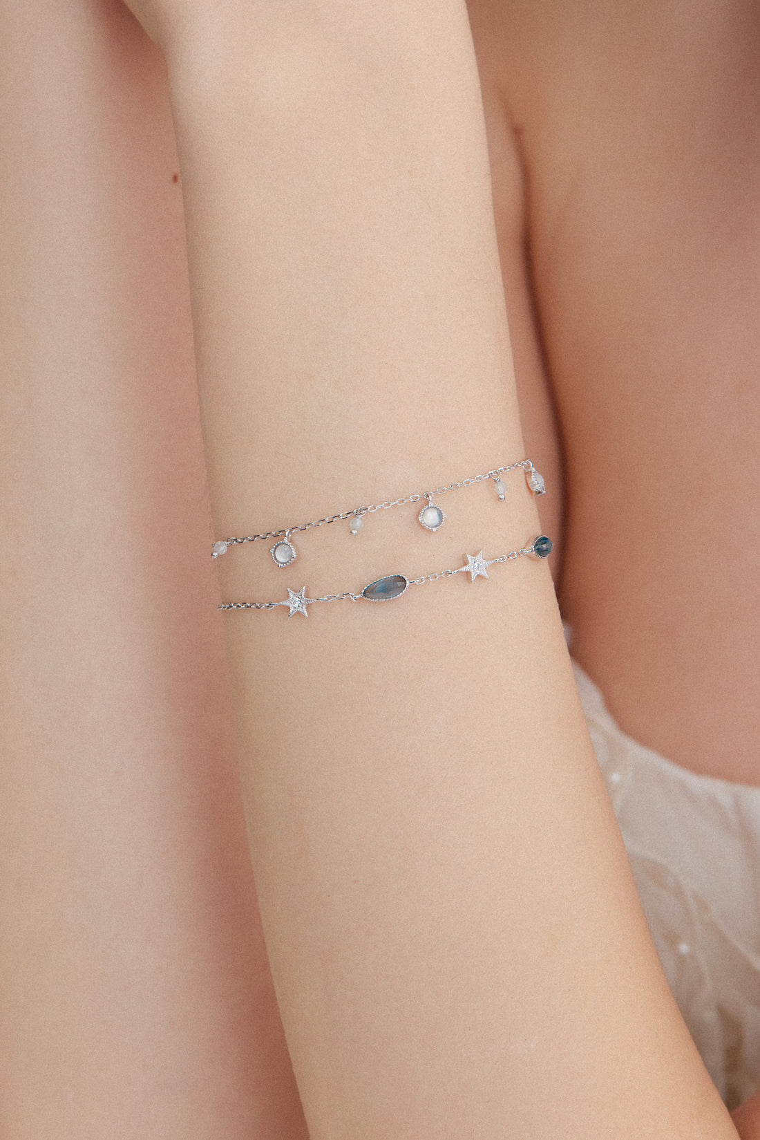 Blue Topaz Silver Star Bracelet - Lullaby