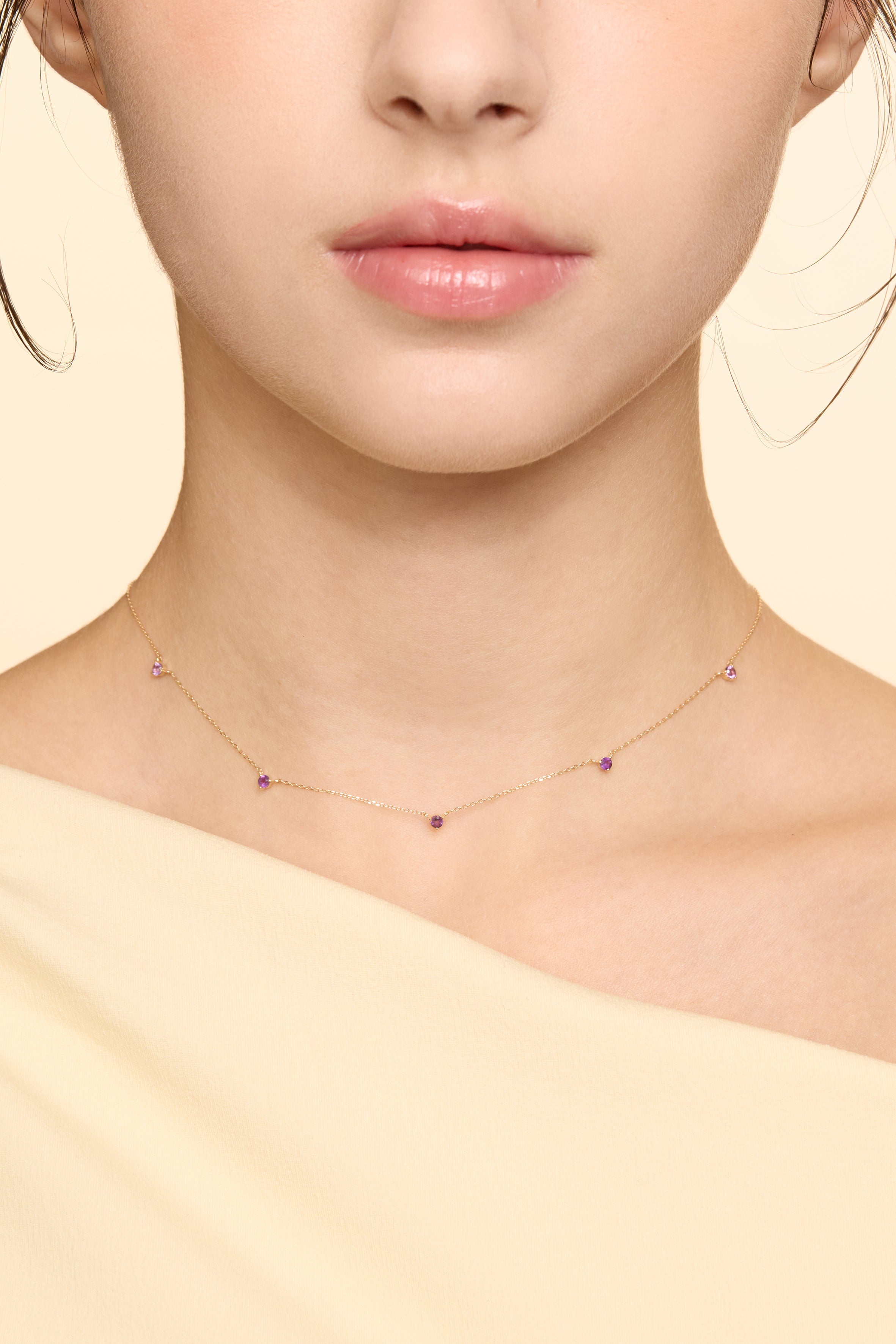 14K Gold Birthstone Necklace