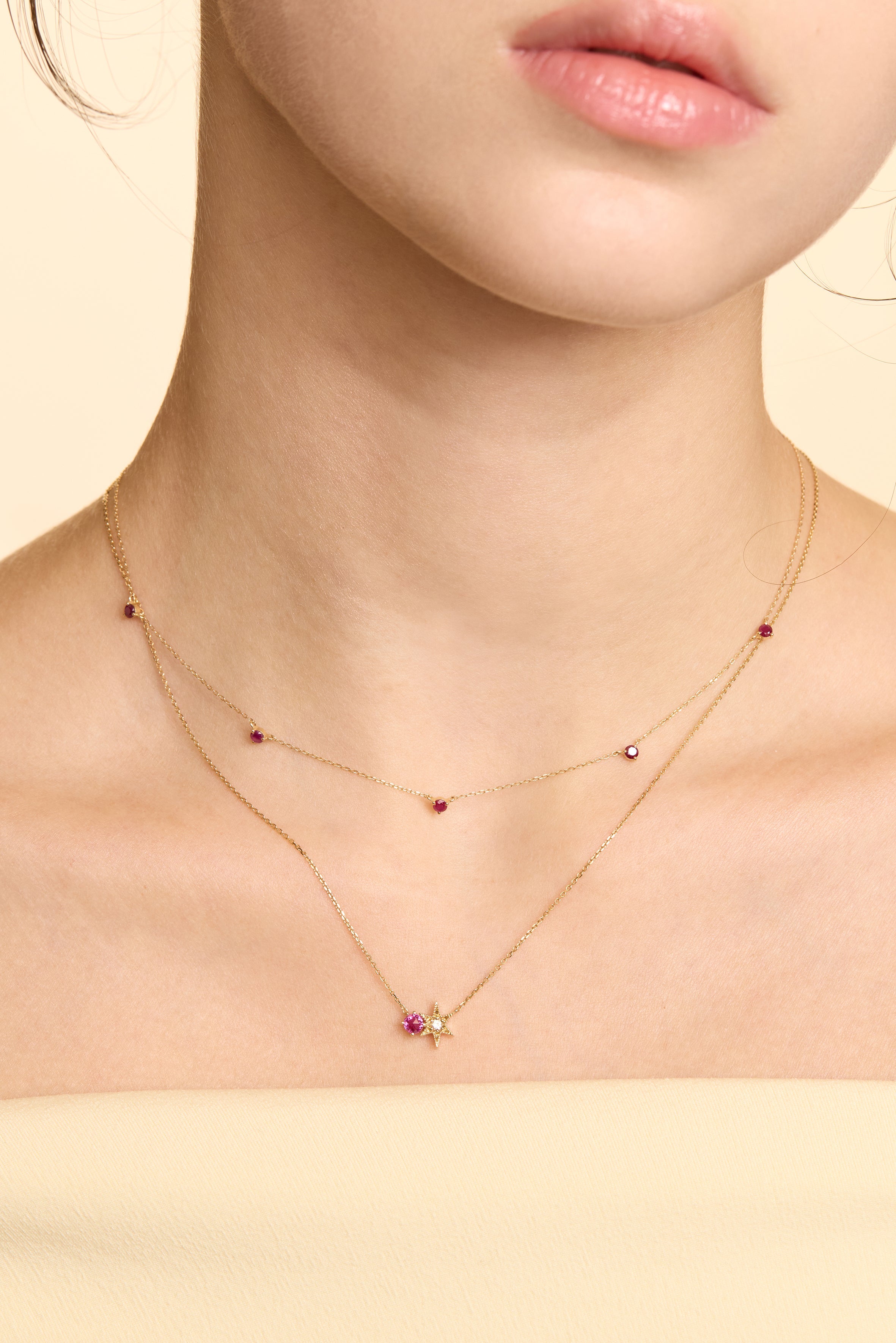 14K Gold Birthstone Necklace