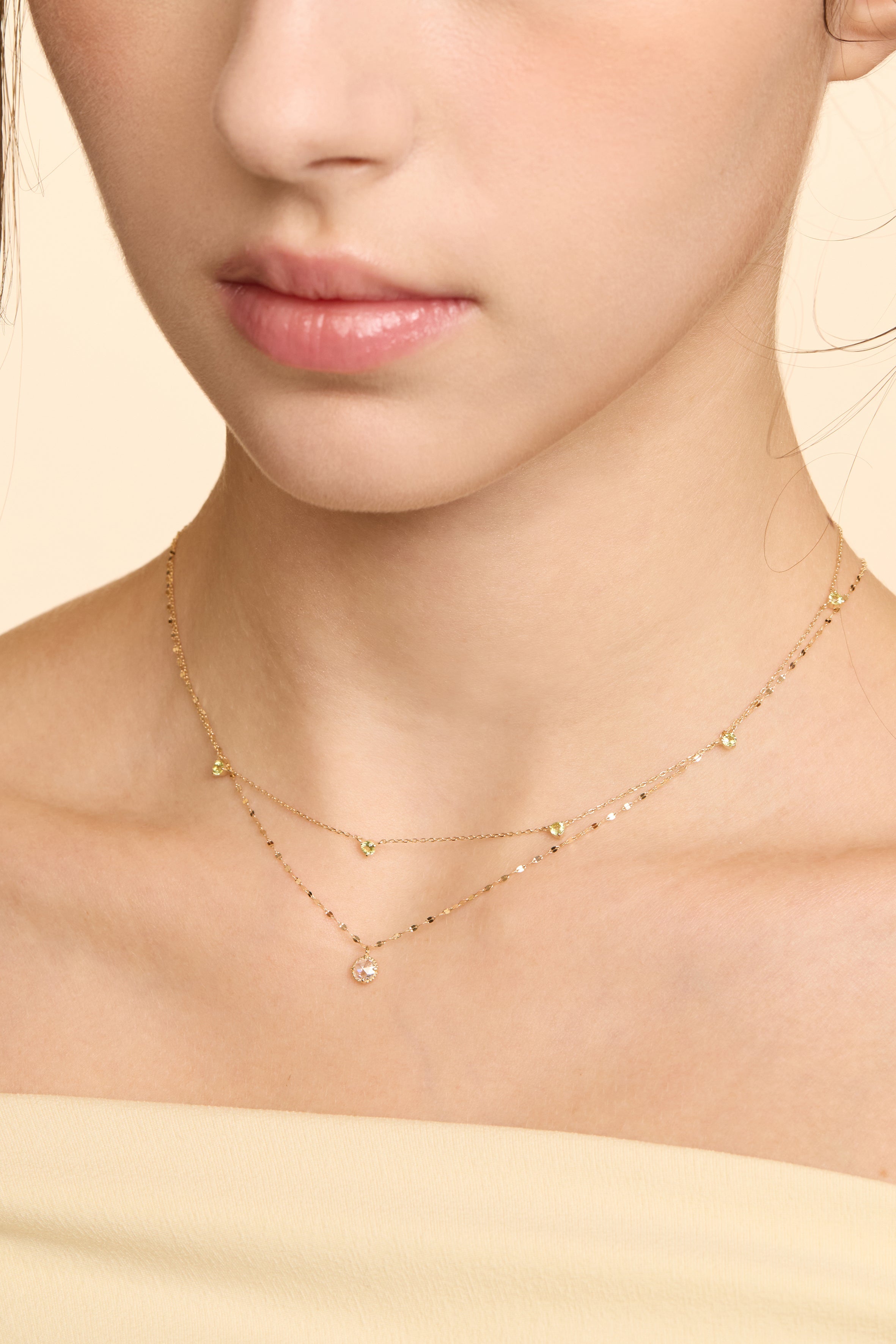 14K Gold Birthstone Necklace