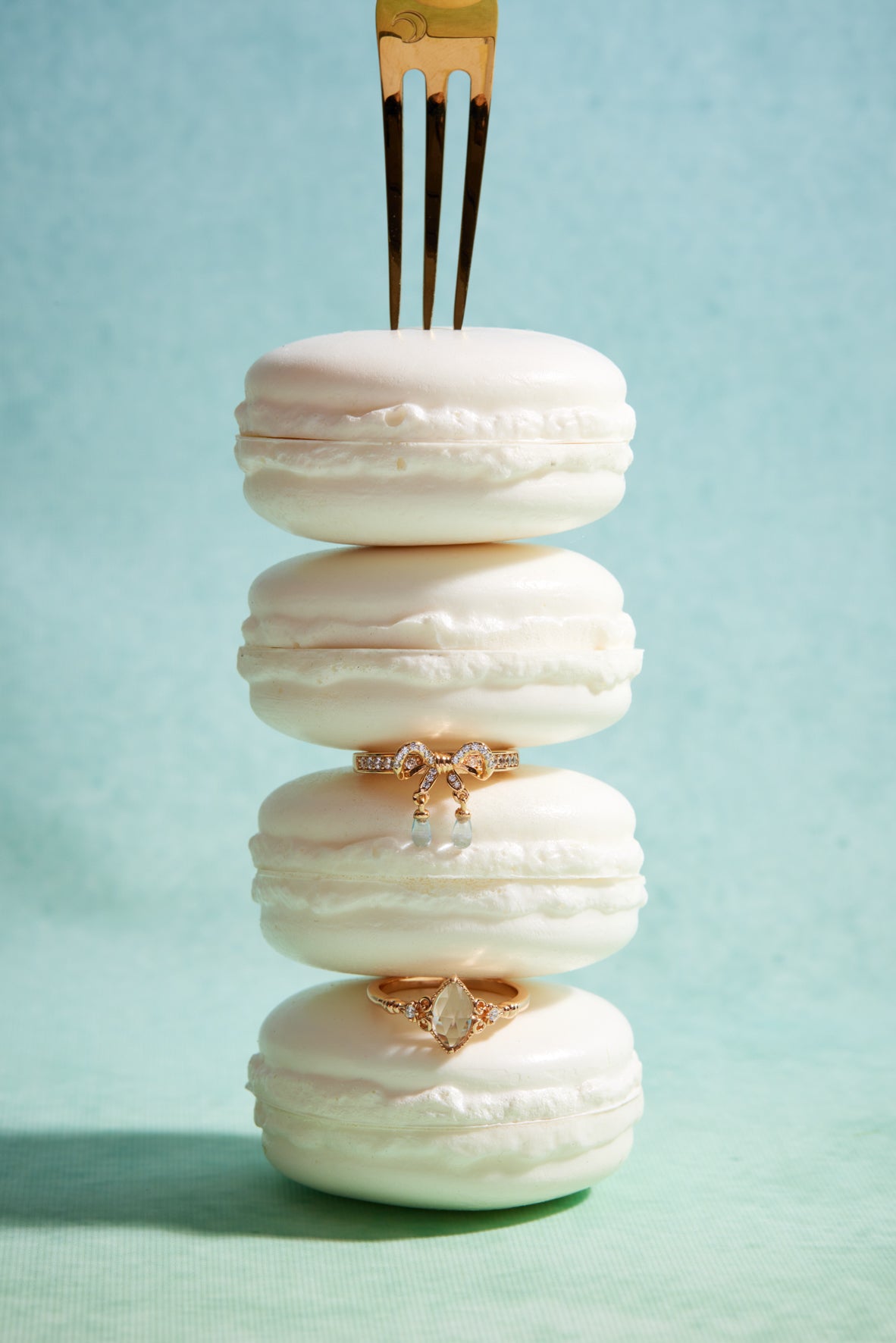 Marquise Blue Topaz Gold Ring - Symphony