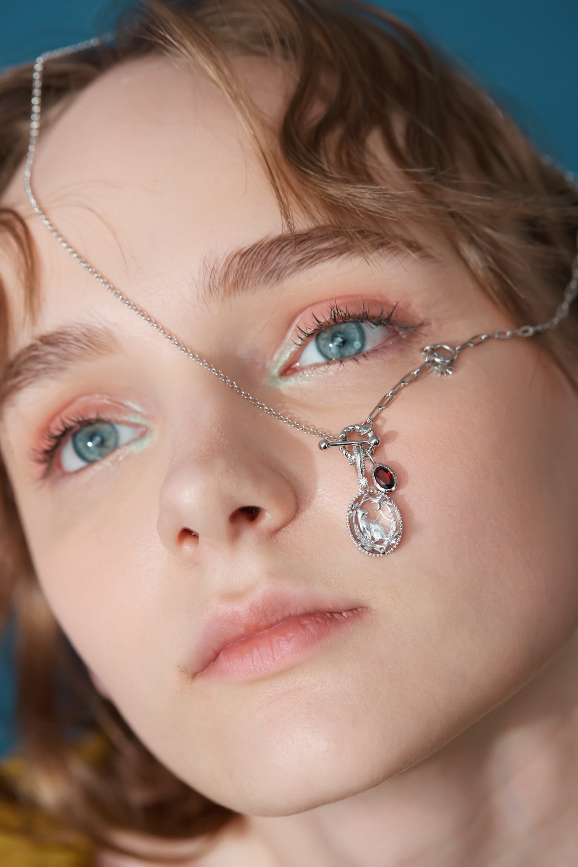 Clear Quartz Silver Pendant - Cheshire Cat