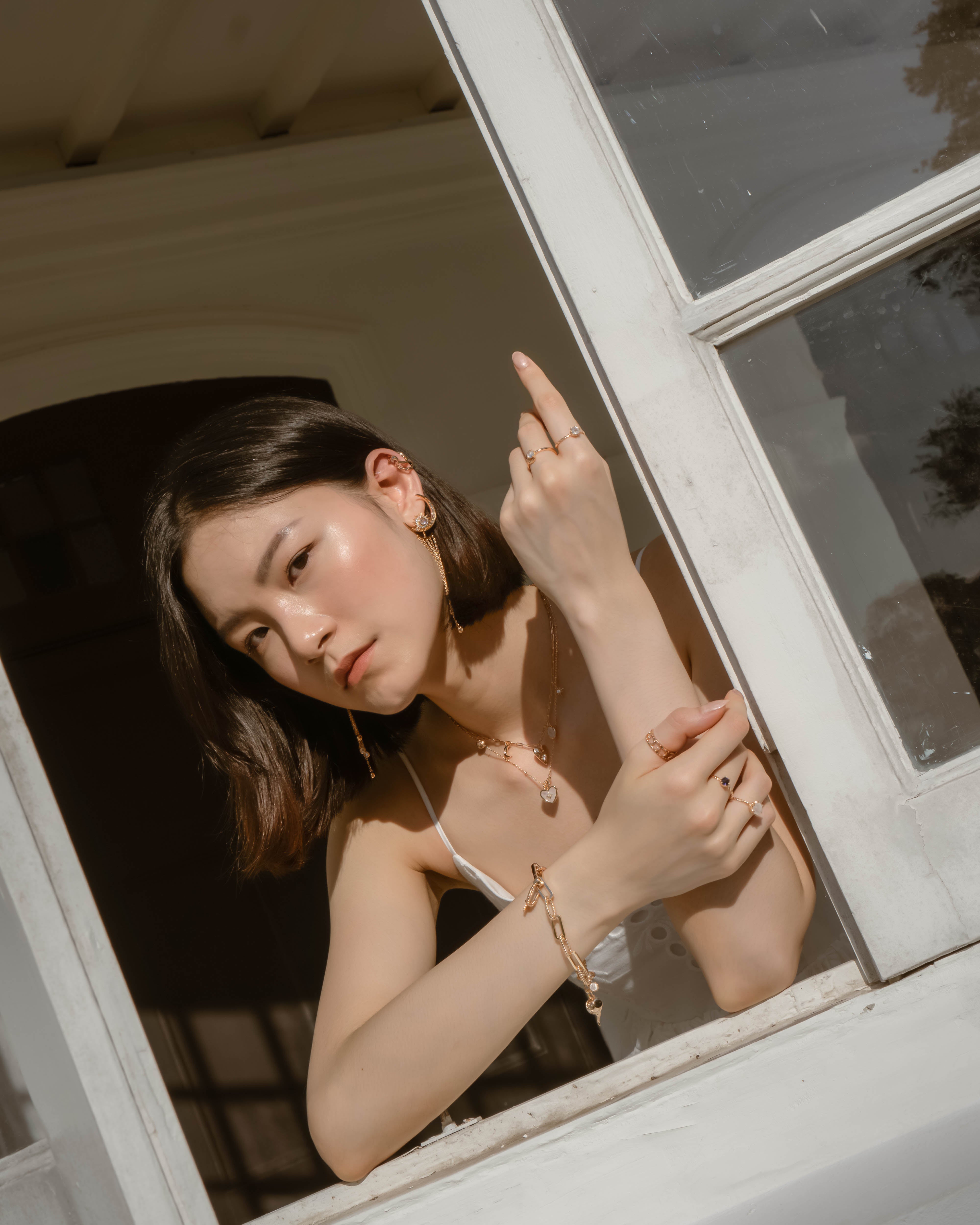 Moonstone Gold Choker - Heart Space