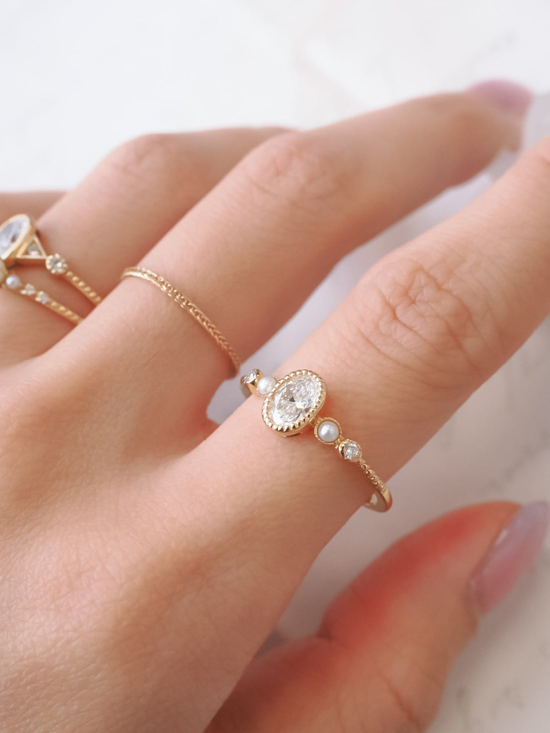 Elizabeth 14K Yellow Gold Bezel Set Diamond Ring