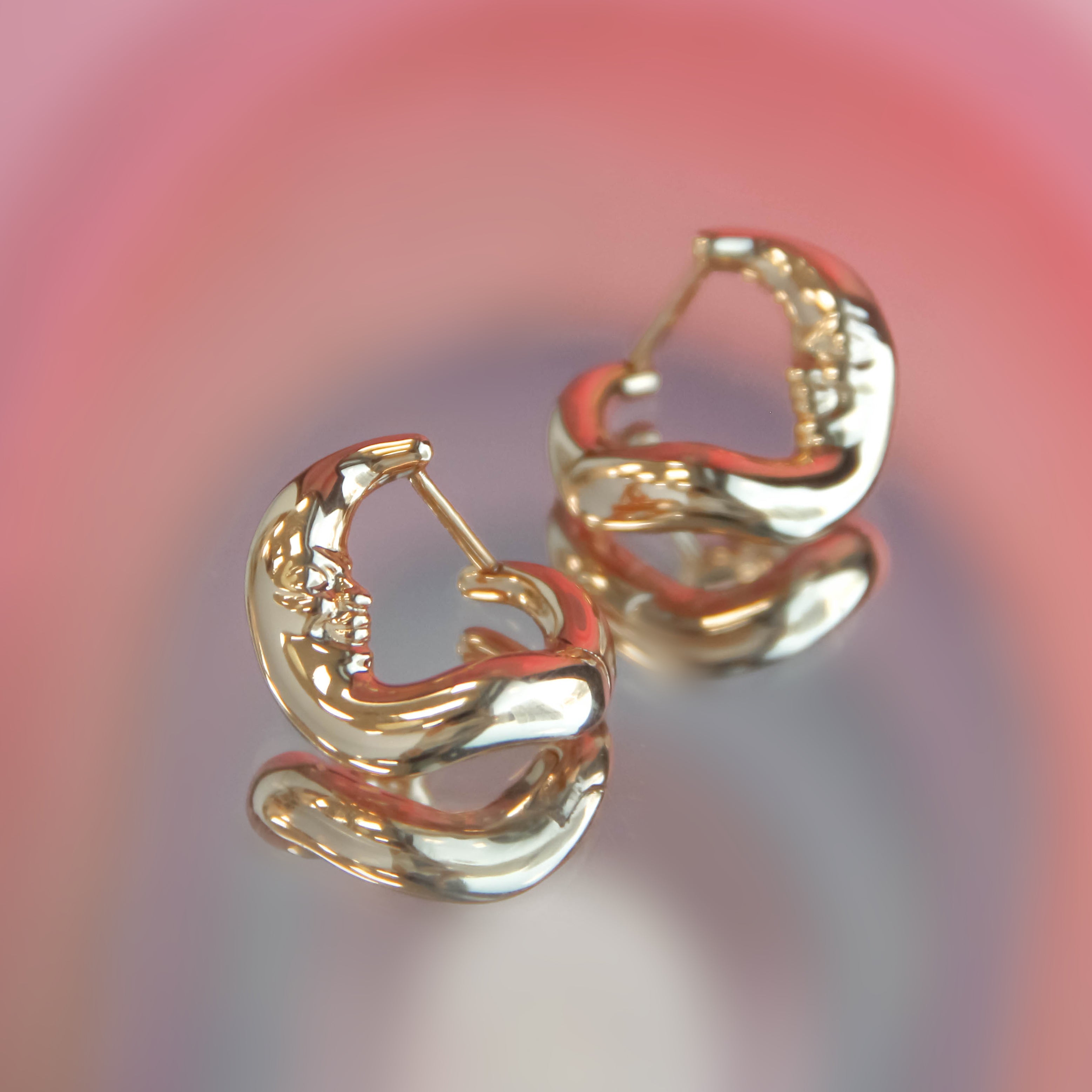 Gold Chunky Hoop Earrings - Embrace