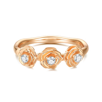 Gold Floral Ring - Rose