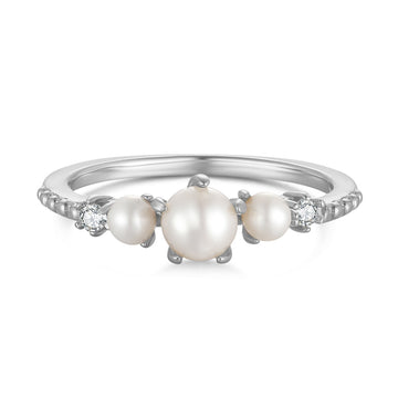 Freshwater Pearl Silver Ring - Whimsy