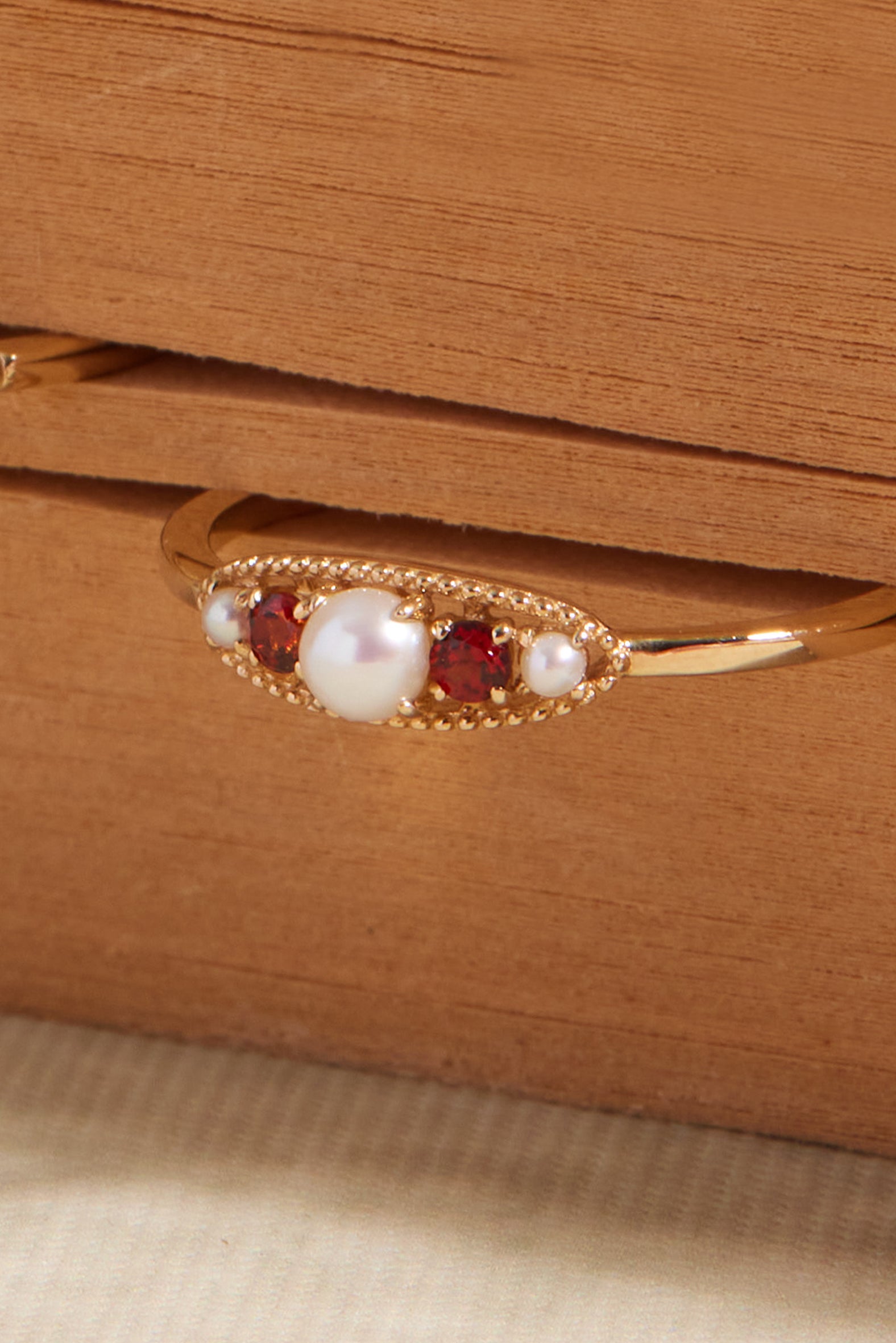 Victoria 14K Yellow Gold Garnet Ring