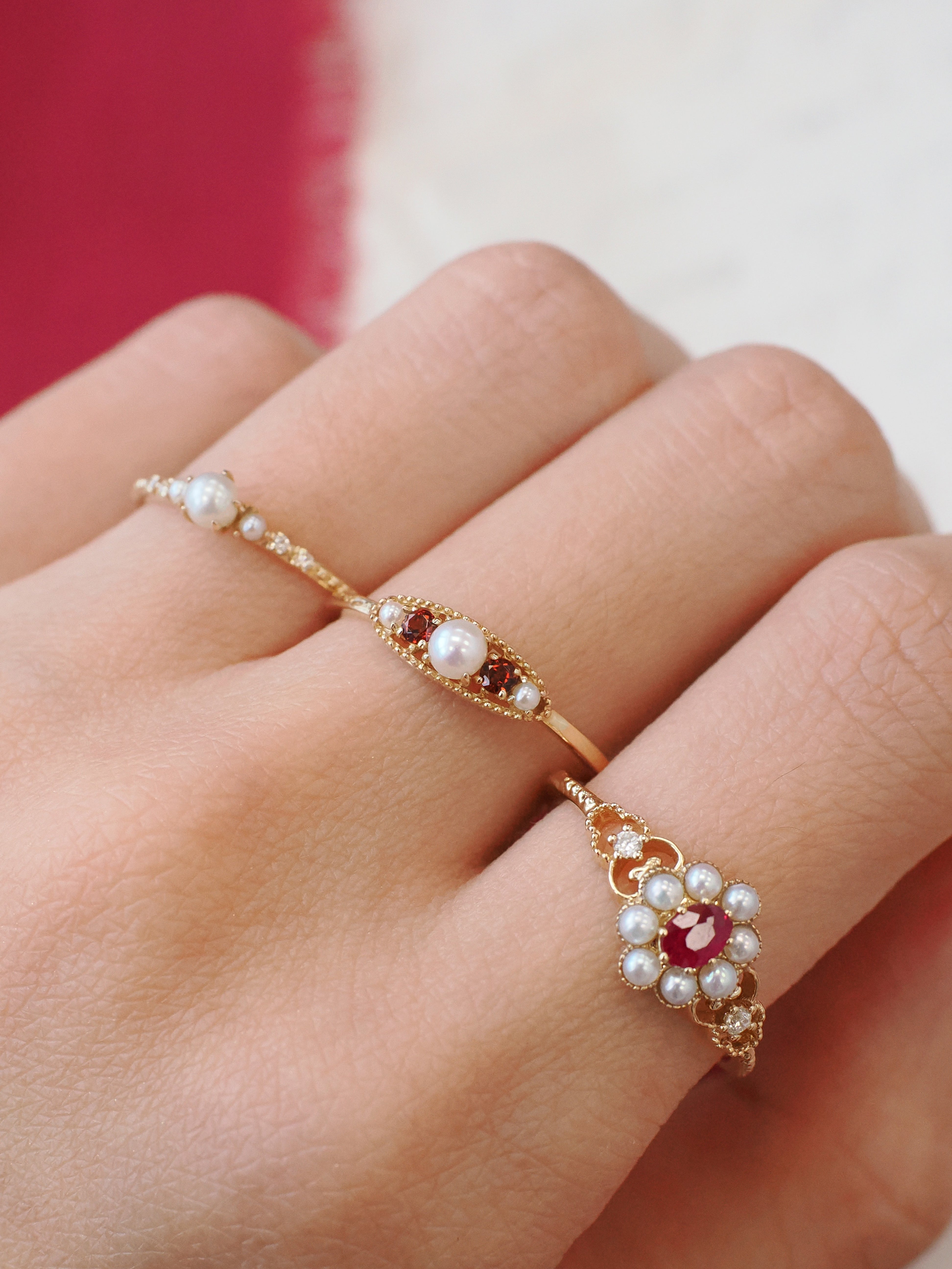 Victoria 14K Yellow Gold Garnet Ring