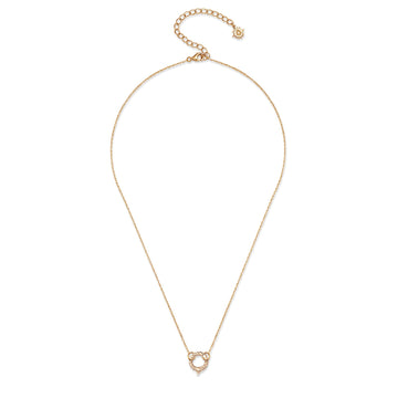 Gold Cable Chain Necklace with Charm Holder