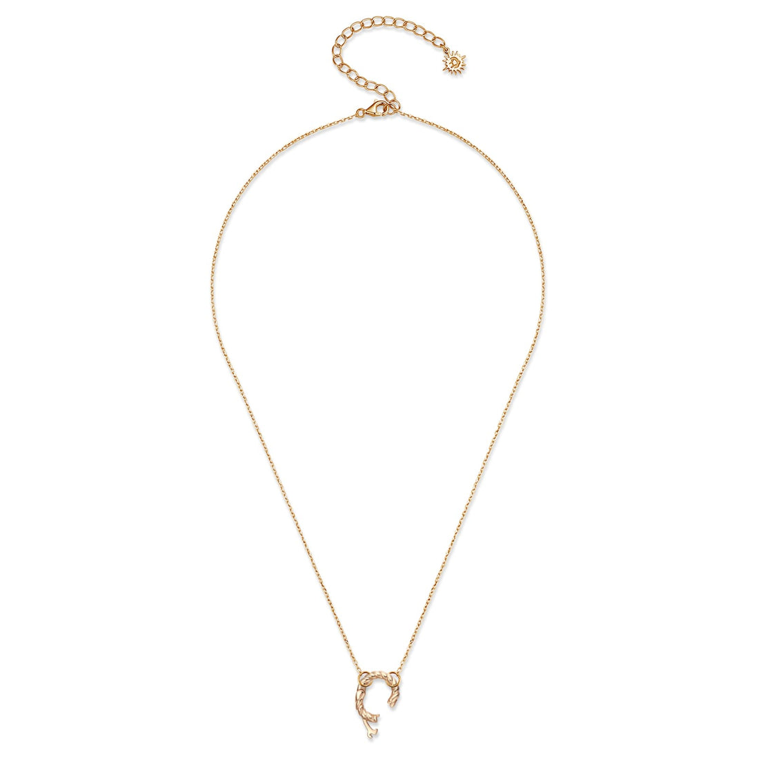 Gold Cable Chain Necklace with Charm Holder