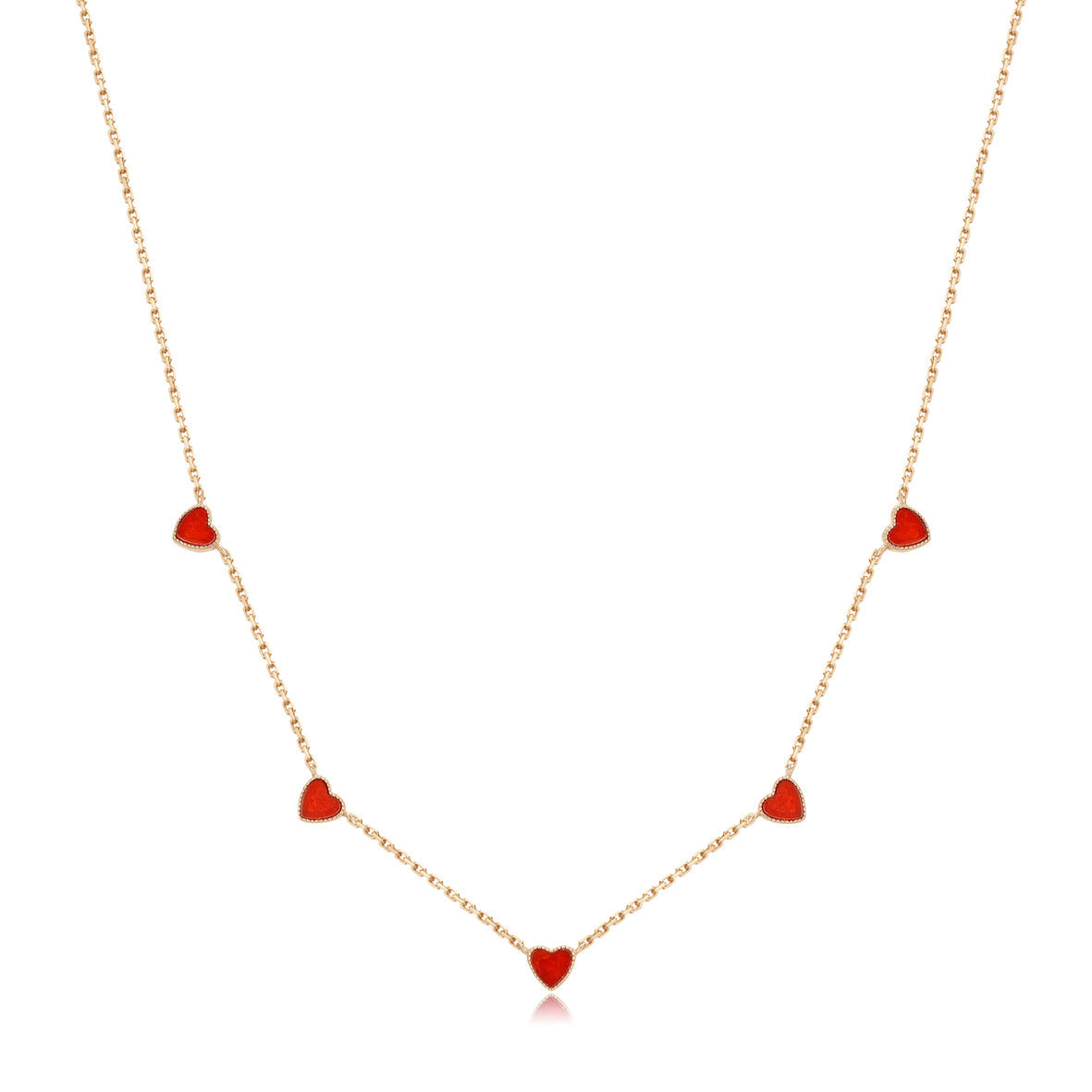 Gold Carnelian Double Sided Choker - Sweetheart