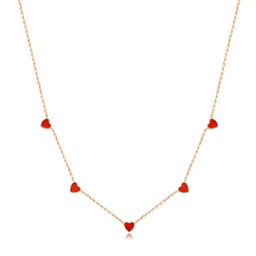 Gold Carnelian Double Sided Choker - Sweetheart