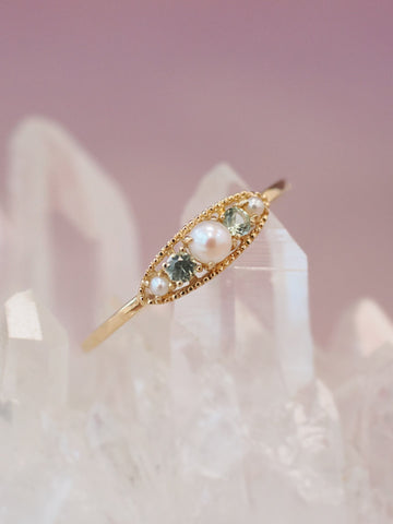 Victoria 14K Yellow Gold Green Sapphire Ring