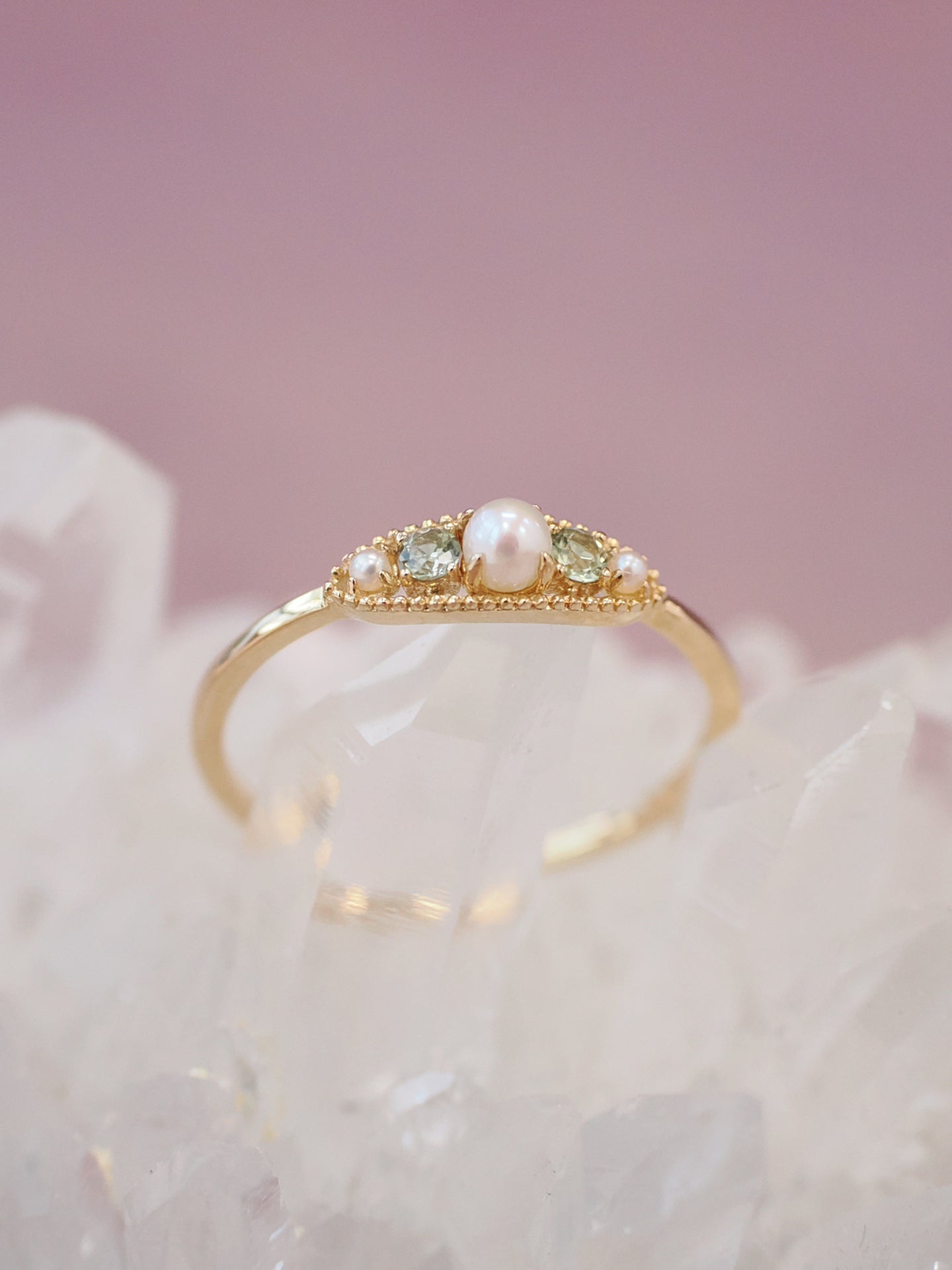 Victoria 14K Yellow Gold Green Sapphire Ring