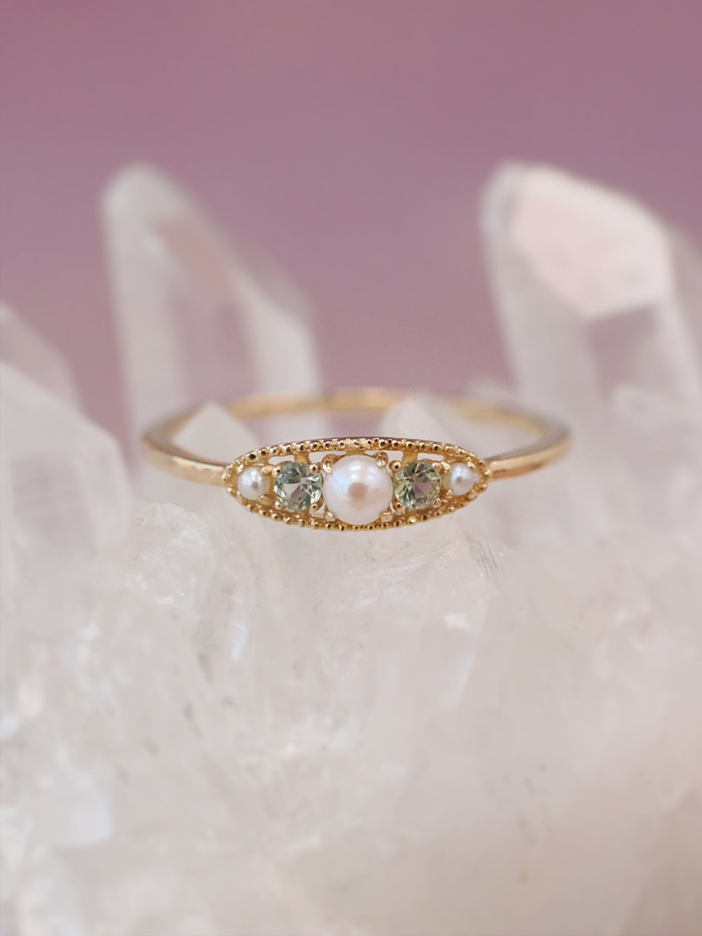 Victoria 14K Yellow Gold Green Sapphire Ring