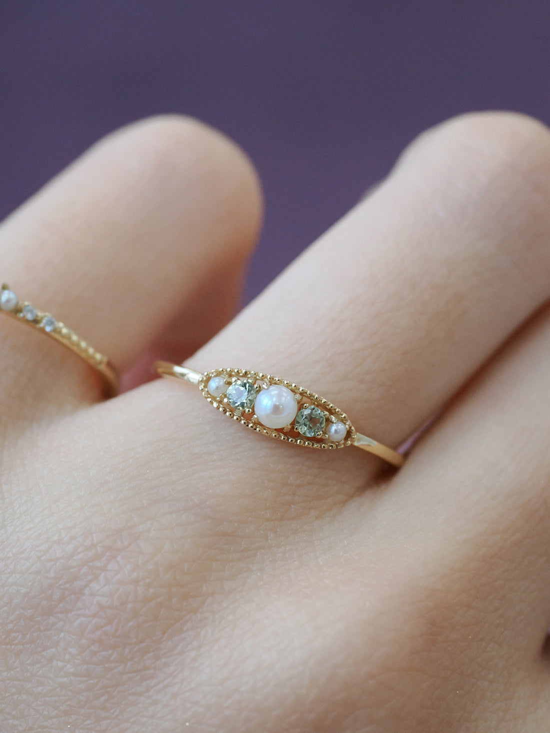 Victoria 14K Yellow Gold Green Sapphire Ring