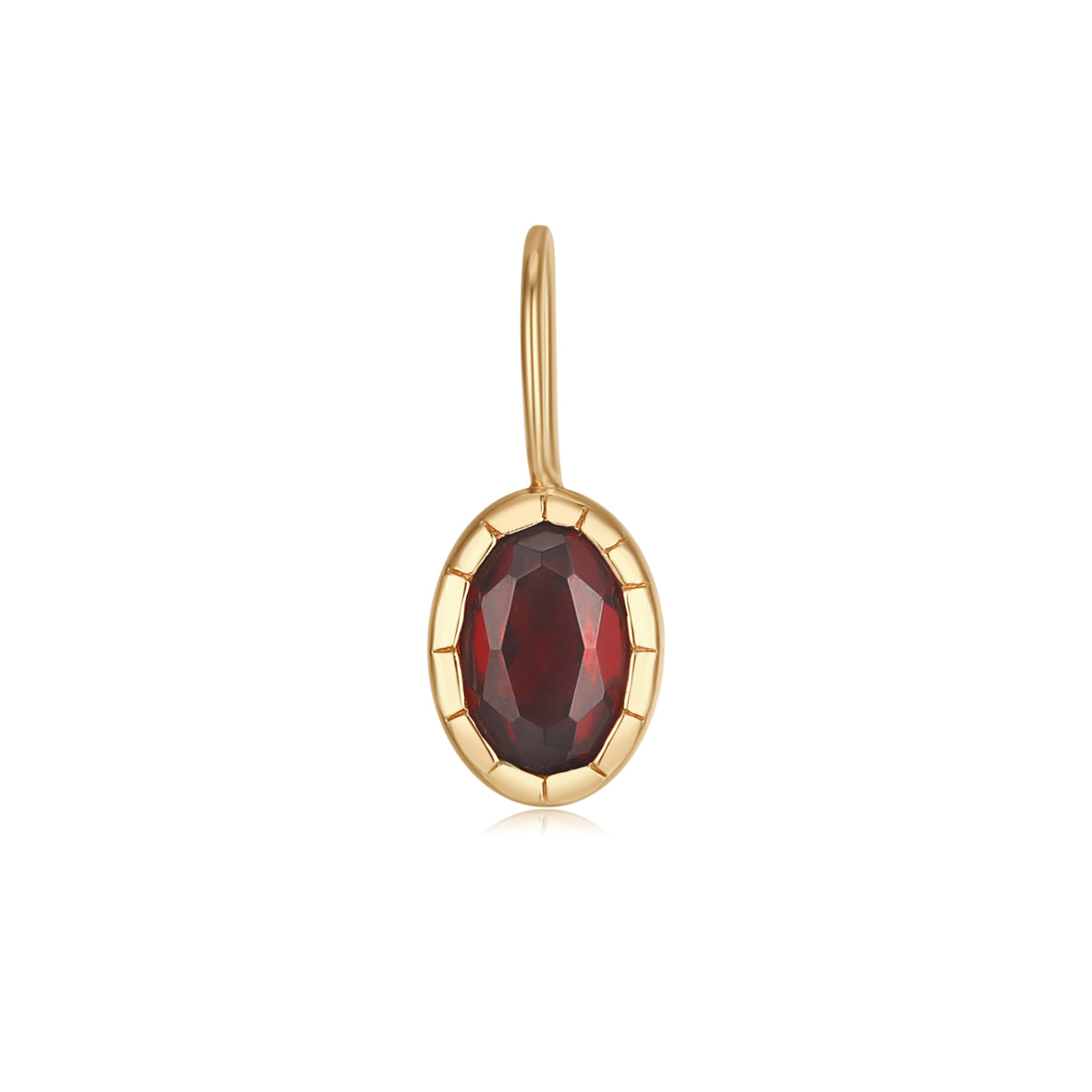 Oval Garnet Gold Pendant