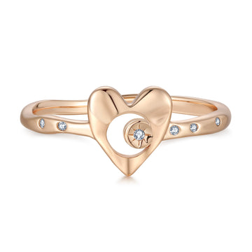 Gold Heart Ring - Inner Space
