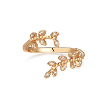 Gold Leaf Open Ring