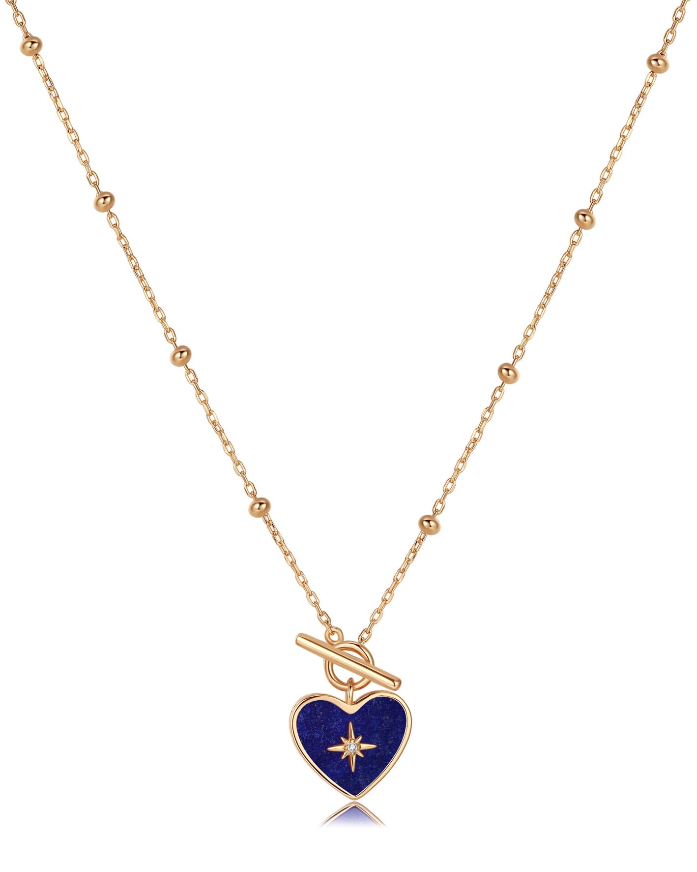 Lapis Lazuli Gold Toggle Necklace - Lover