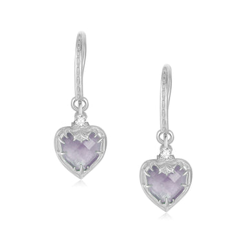 Lavender Quartz Silver Earrings - Miracle