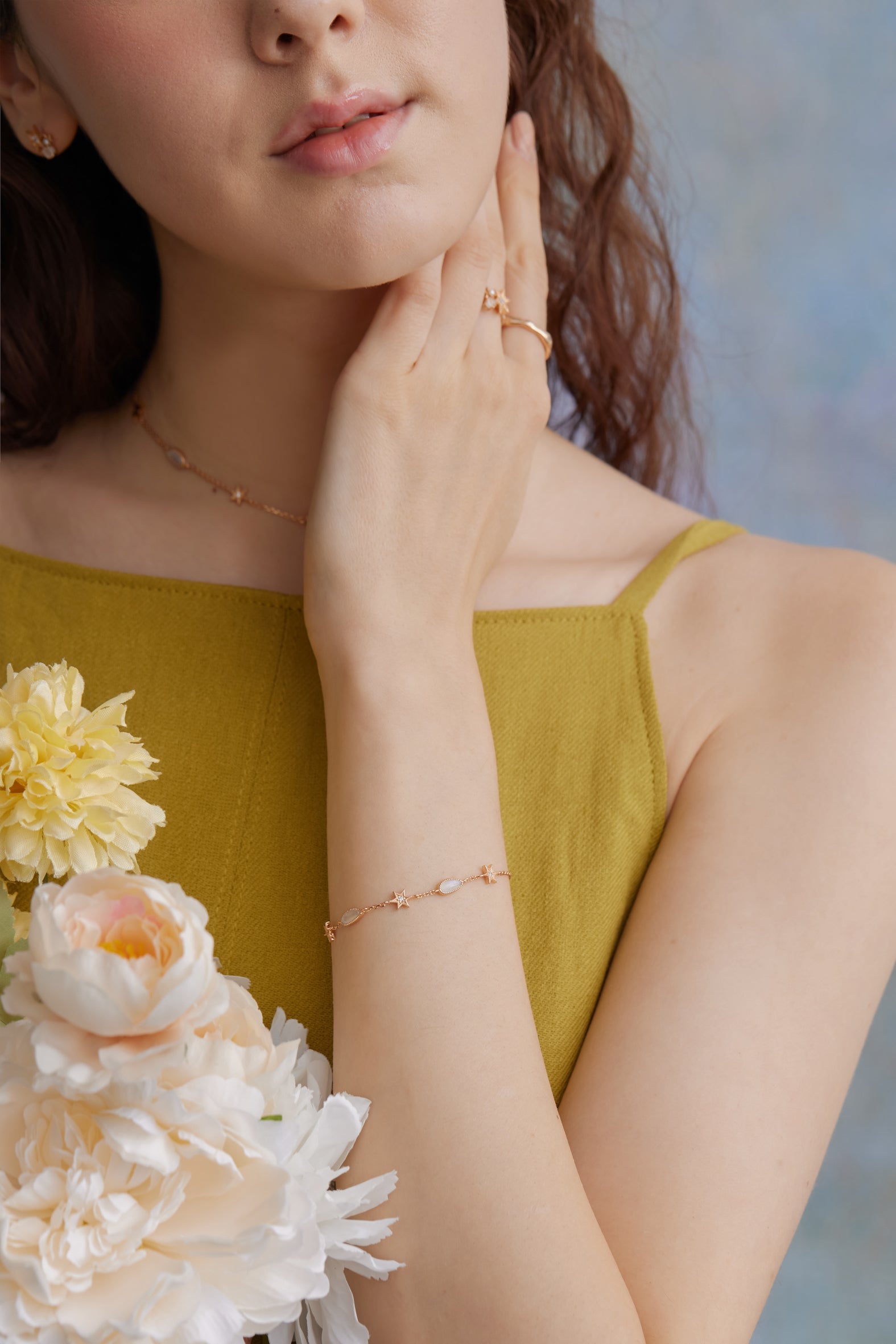 Moonstone Gold Star Bracelet - Lullaby