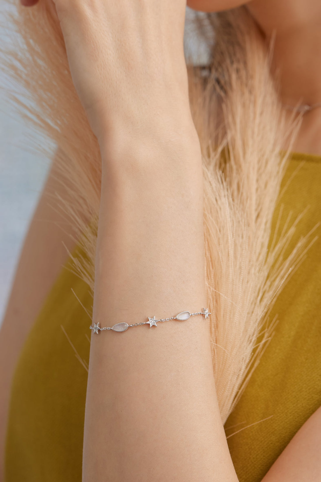Moonstone Silver Star Bracelet - Lullaby