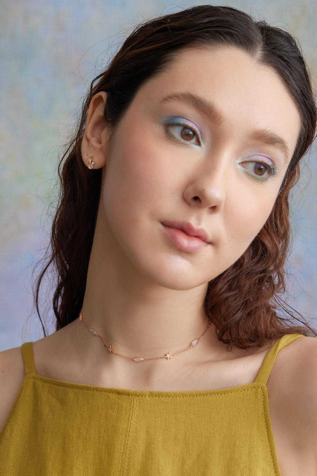 Moonstone Gold Star Choker - Lullaby