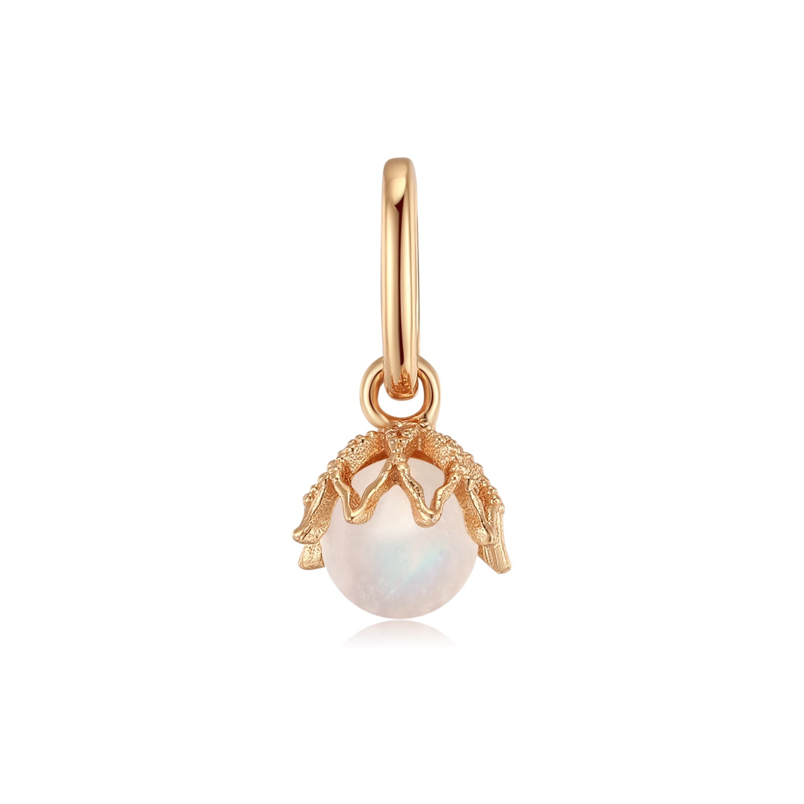 Moonstone Gold Floral Charm - Wildflower