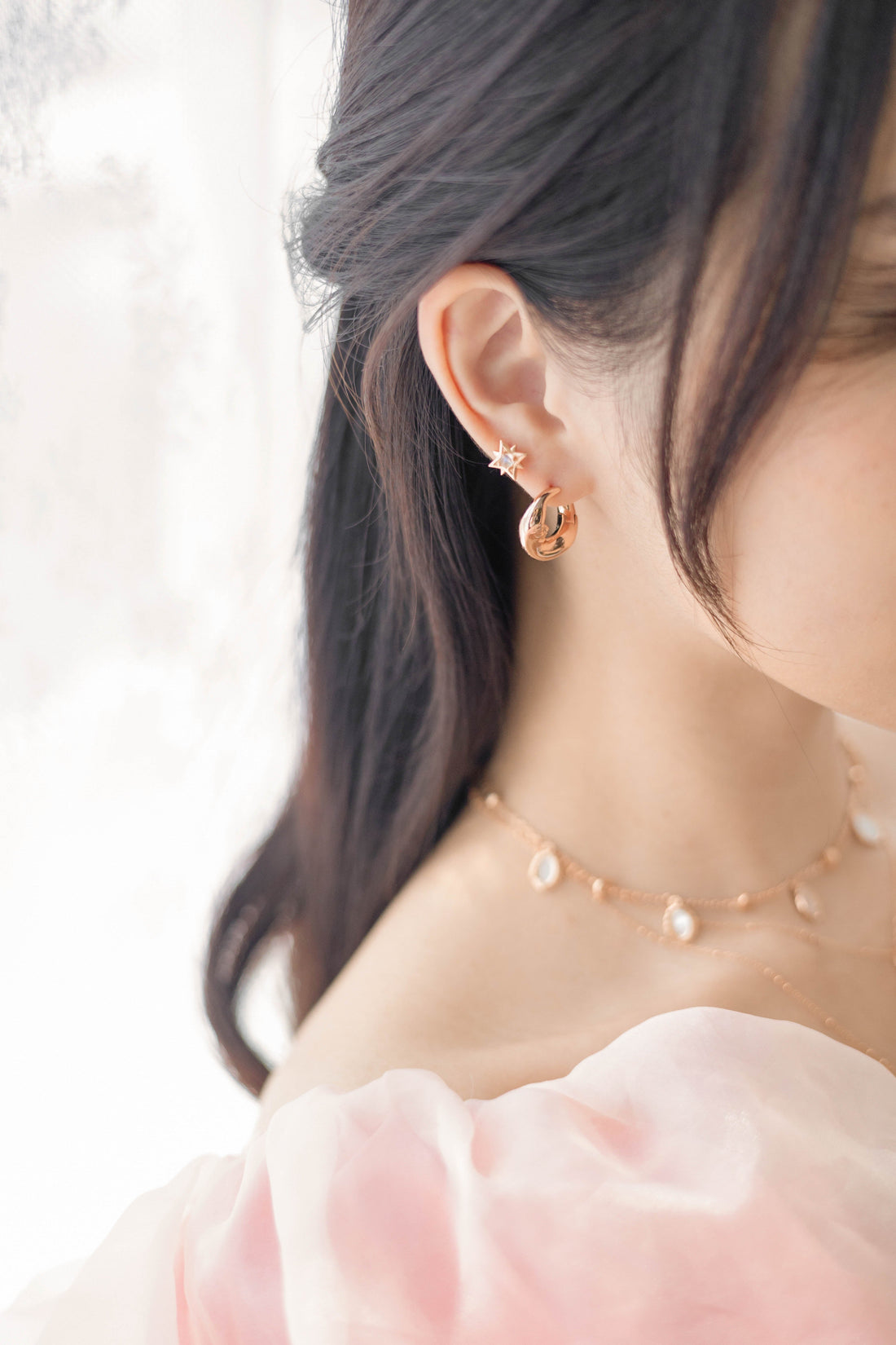 Gold Chunky Hoop Earrings - Embrace