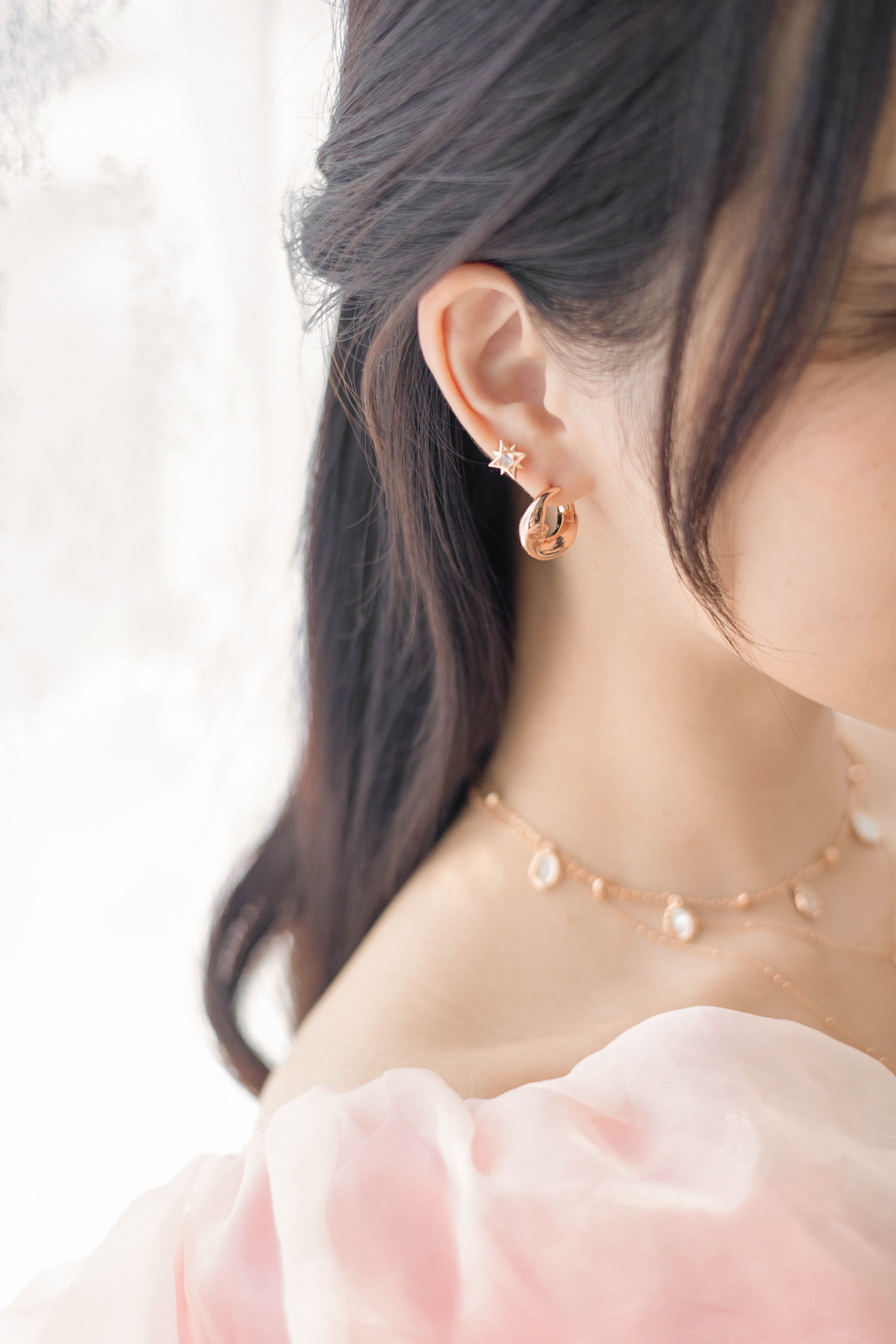 Gold Chunky Hoop Earrings - Embrace