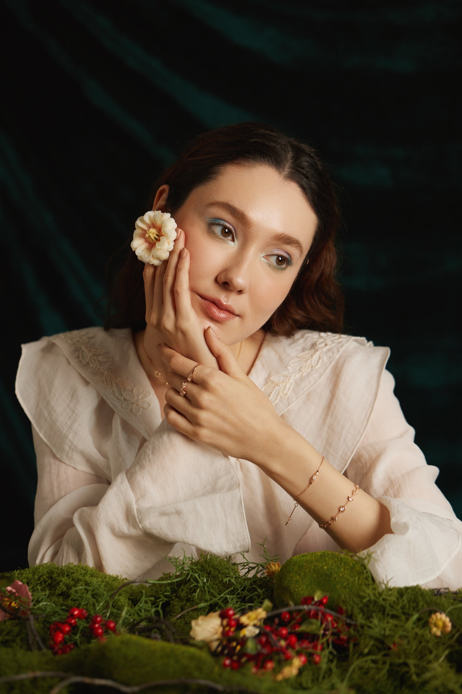 Moonstone Gold Leaping Rabbit Ring