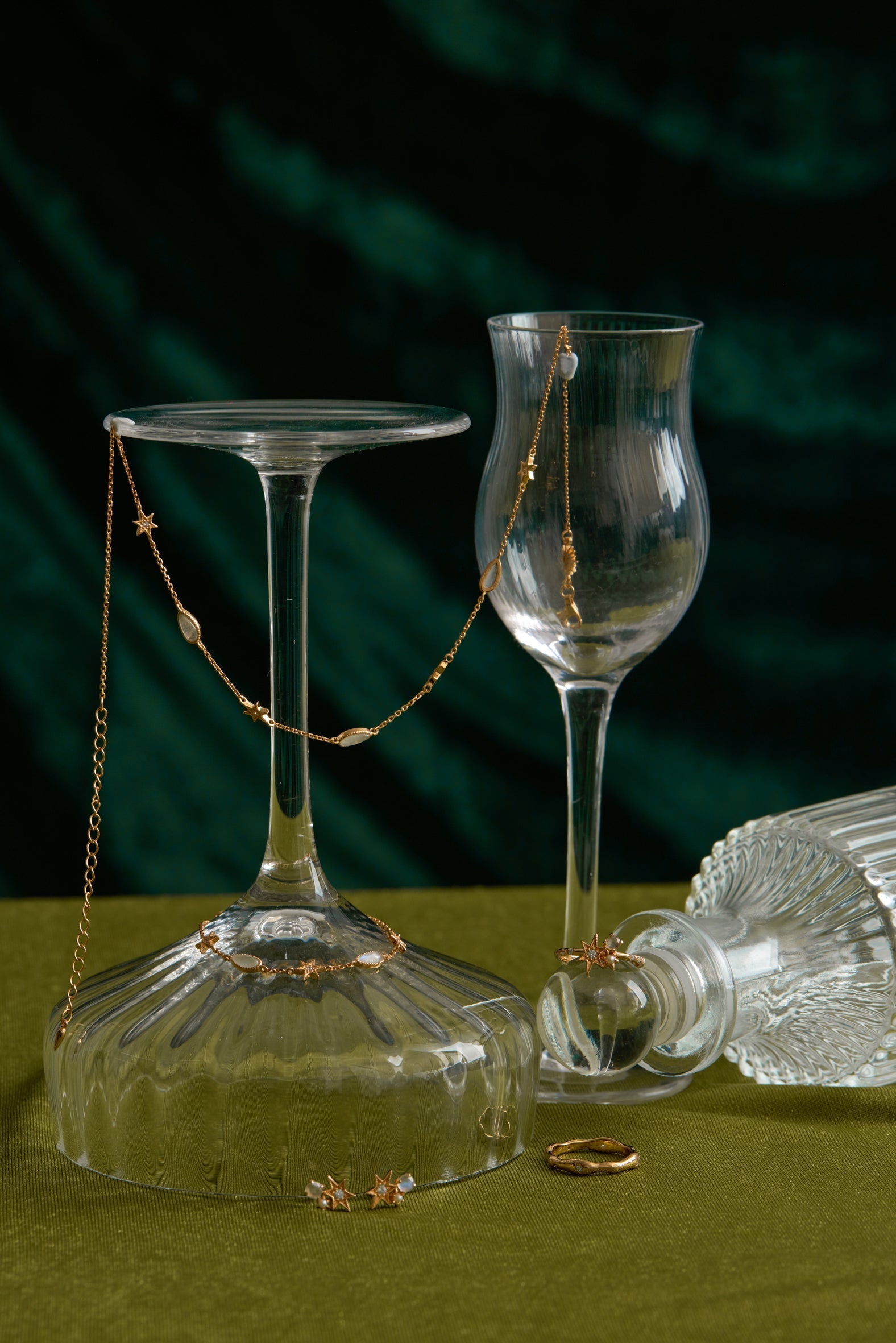 Moonstone Gold Star Choker - Lullaby