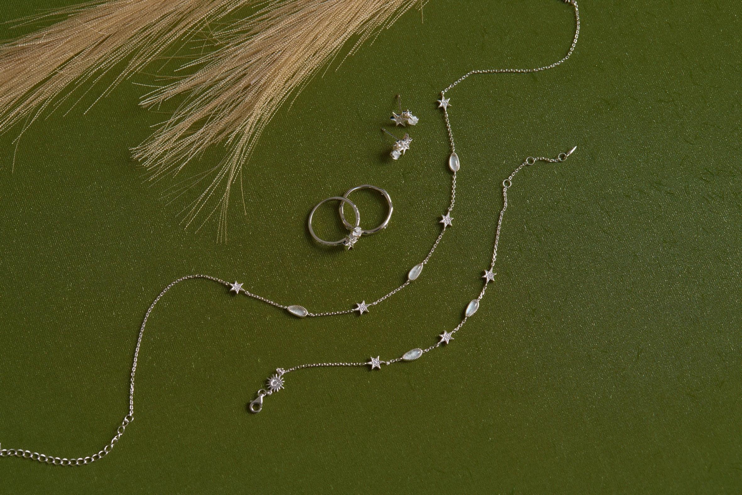 Moonstone Silver Star Bracelet - Lullaby