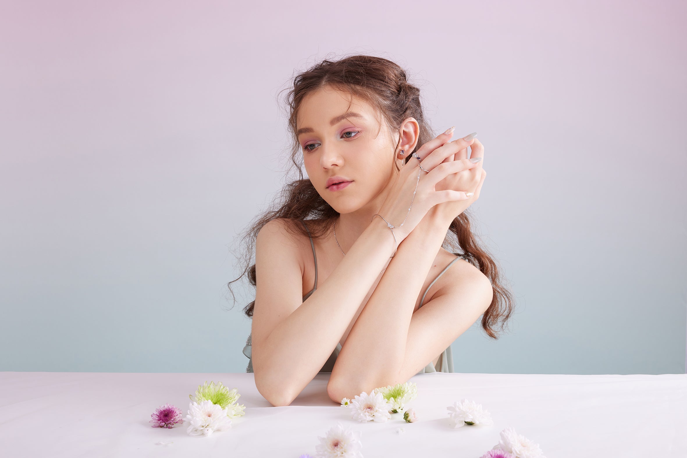 Moonstone & Iolite Silver Ring - Poppy