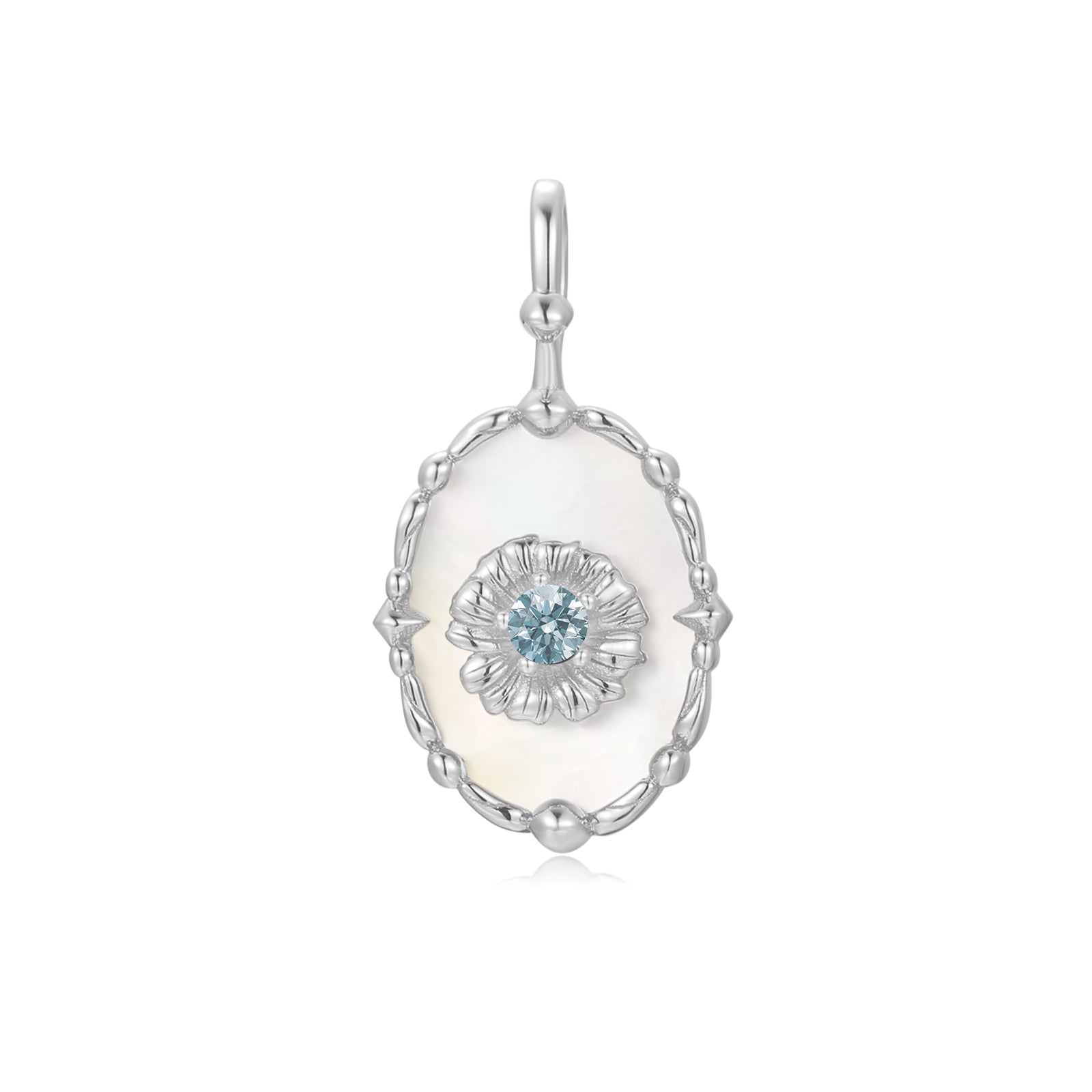 Mother of Pearl Silver Pendant - Aster